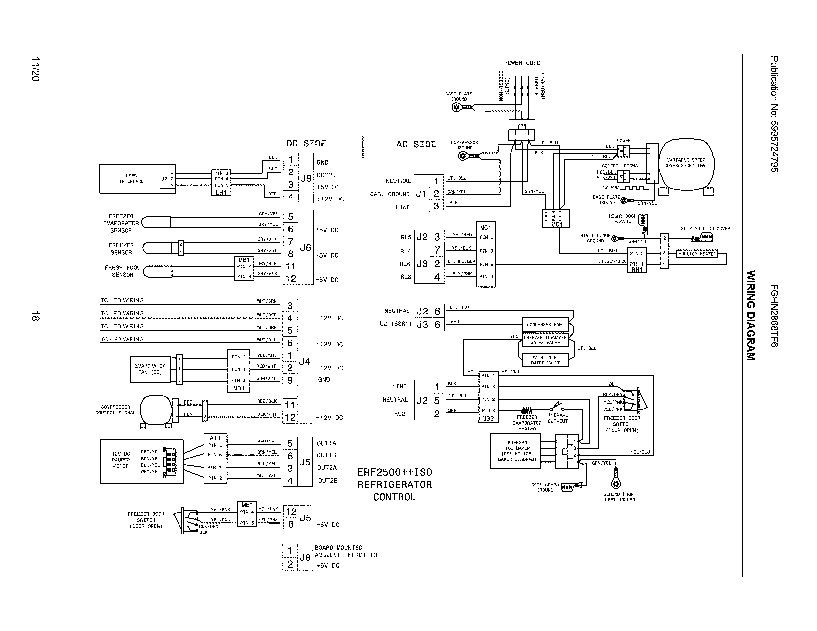 Frigidaire FGHN2868TF6 wiring schematic diagram