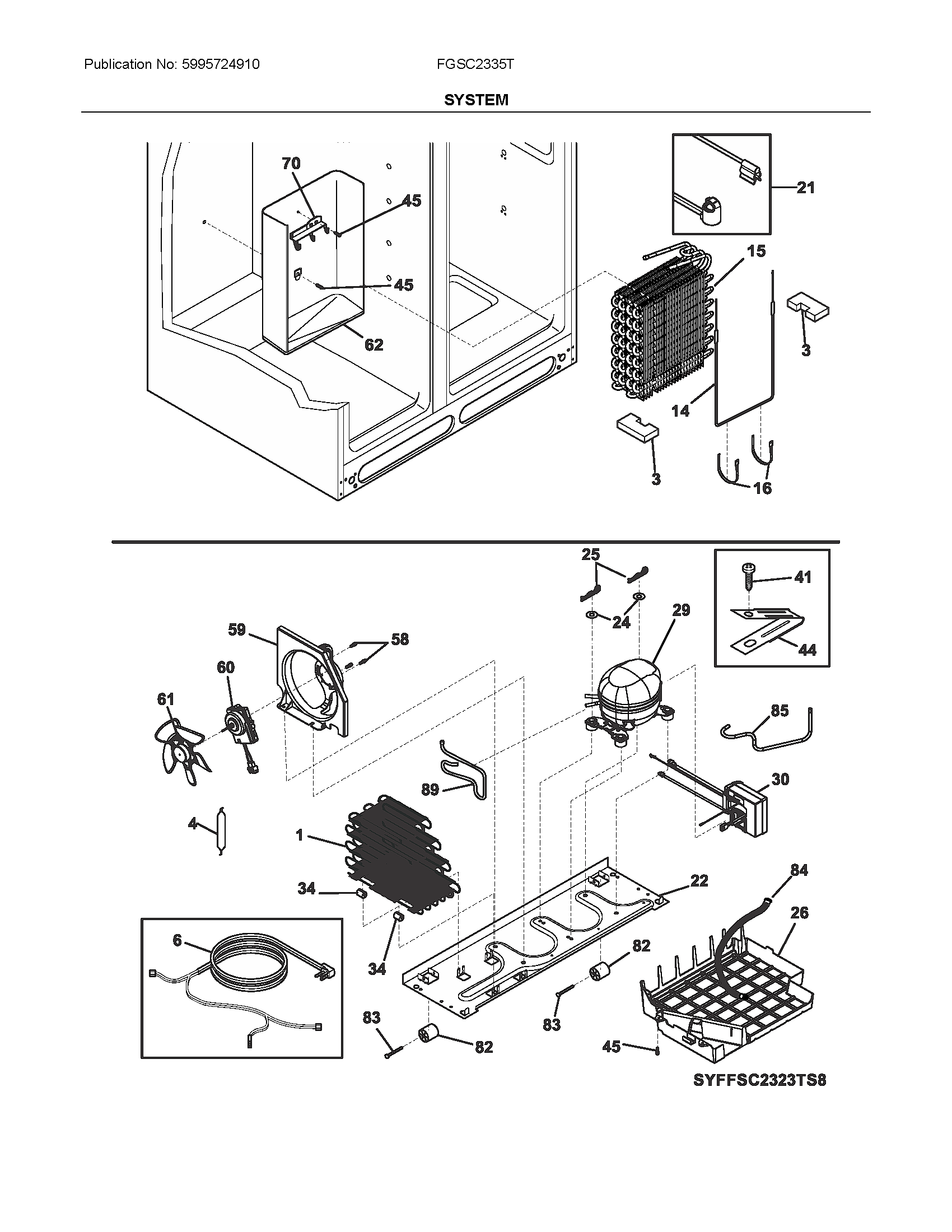 Frigidaire FGSC2335TD9 system diagram