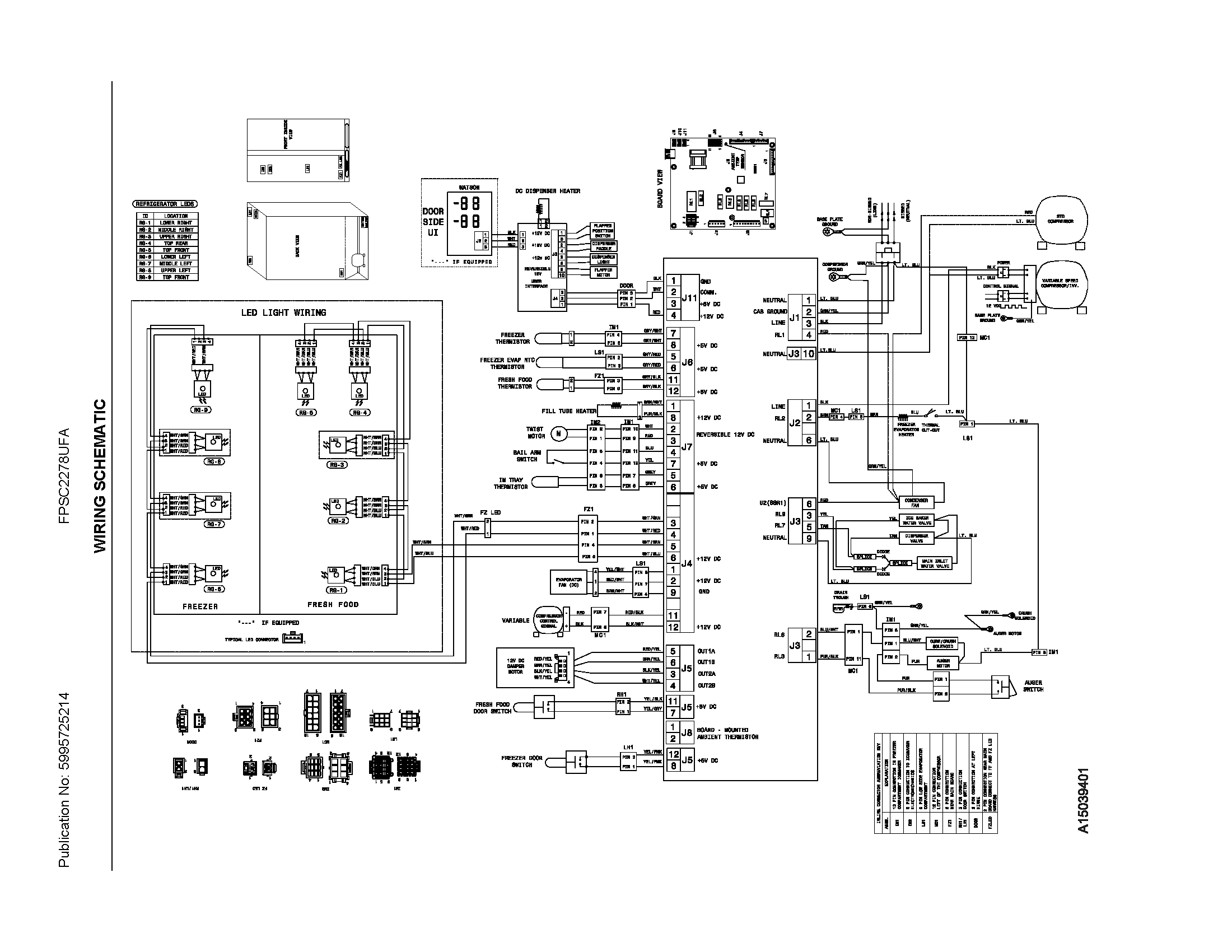 Frigidaire FPSC2278UFA wiring schematic/diagram diagram