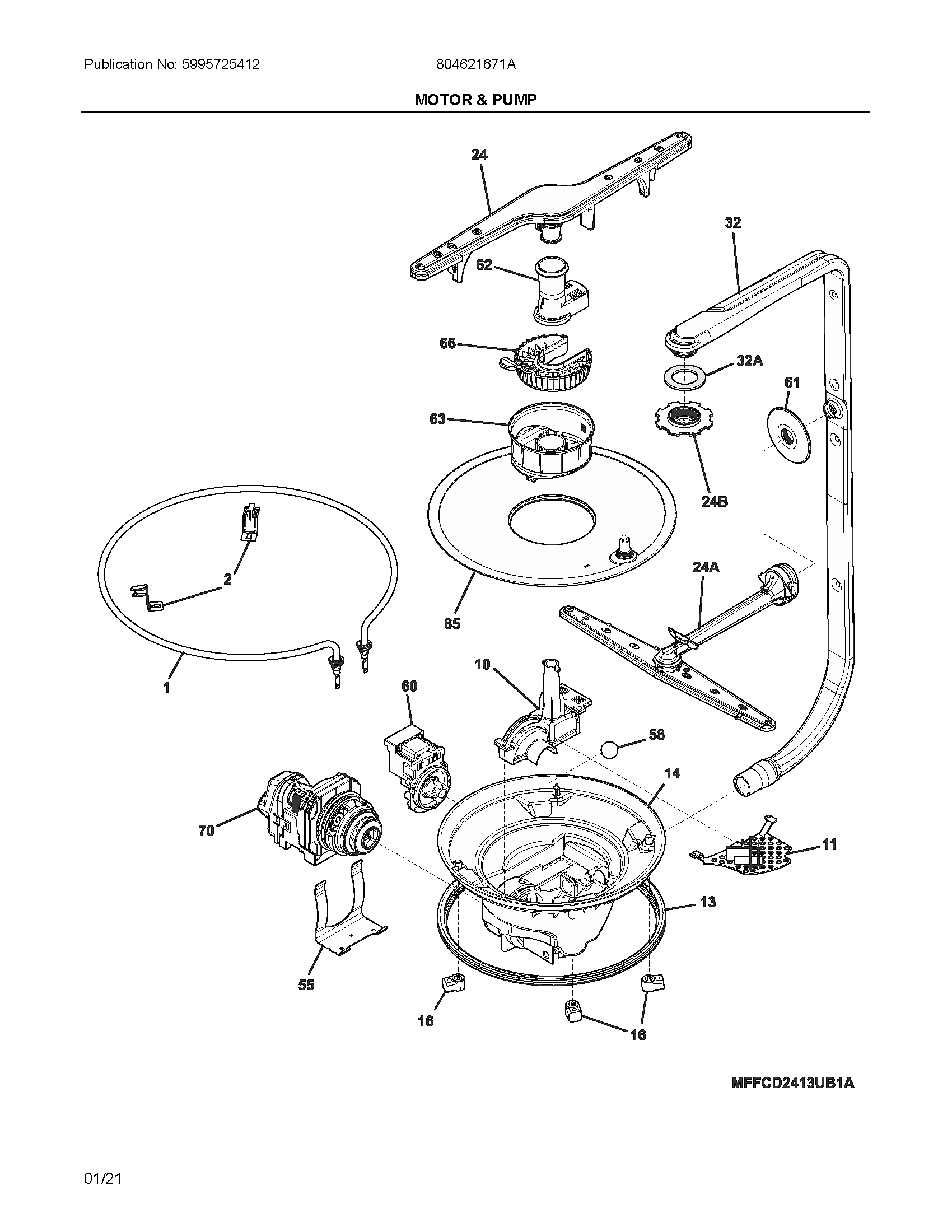 Ikea 804621671A motor & pump diagram