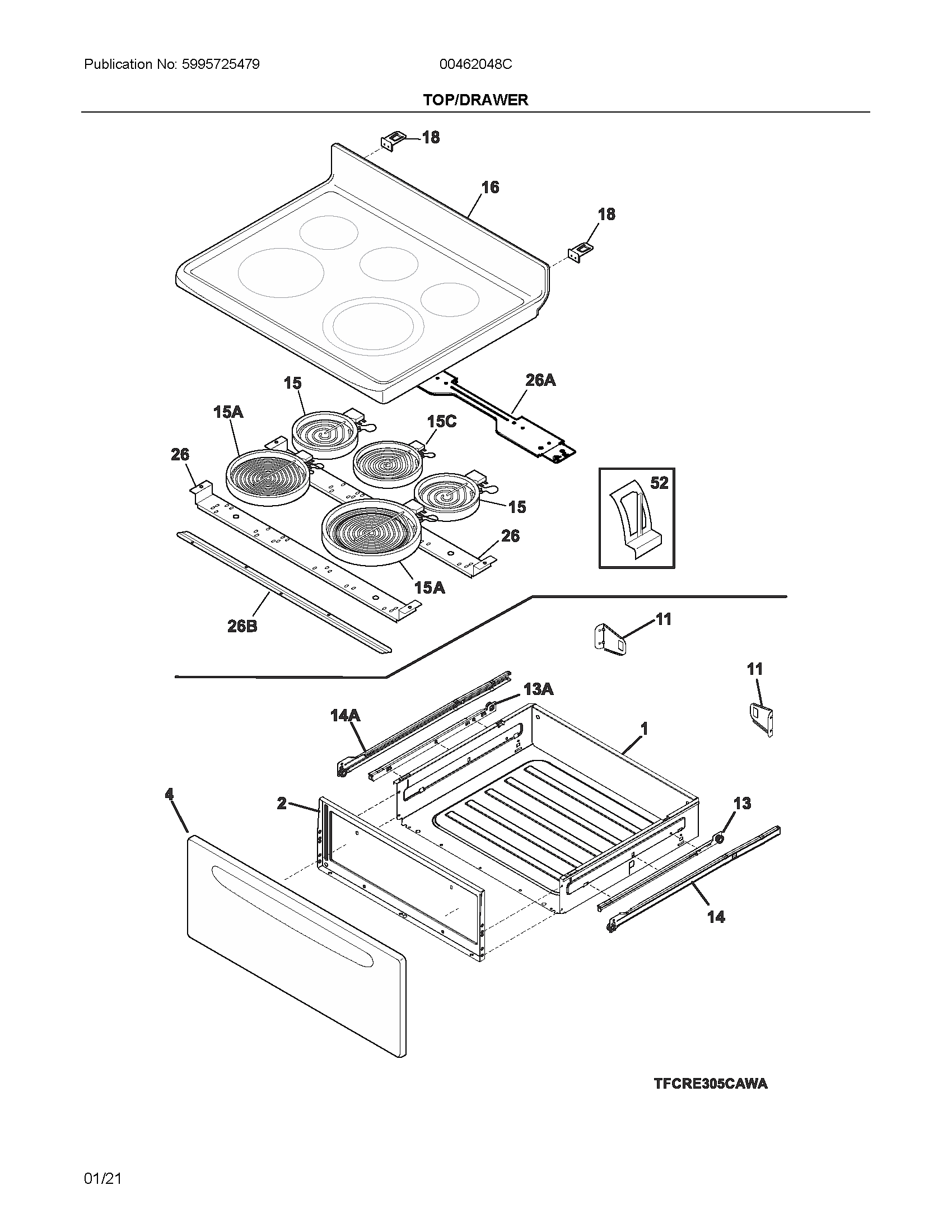 Ikea 00462048C top/drawer diagram