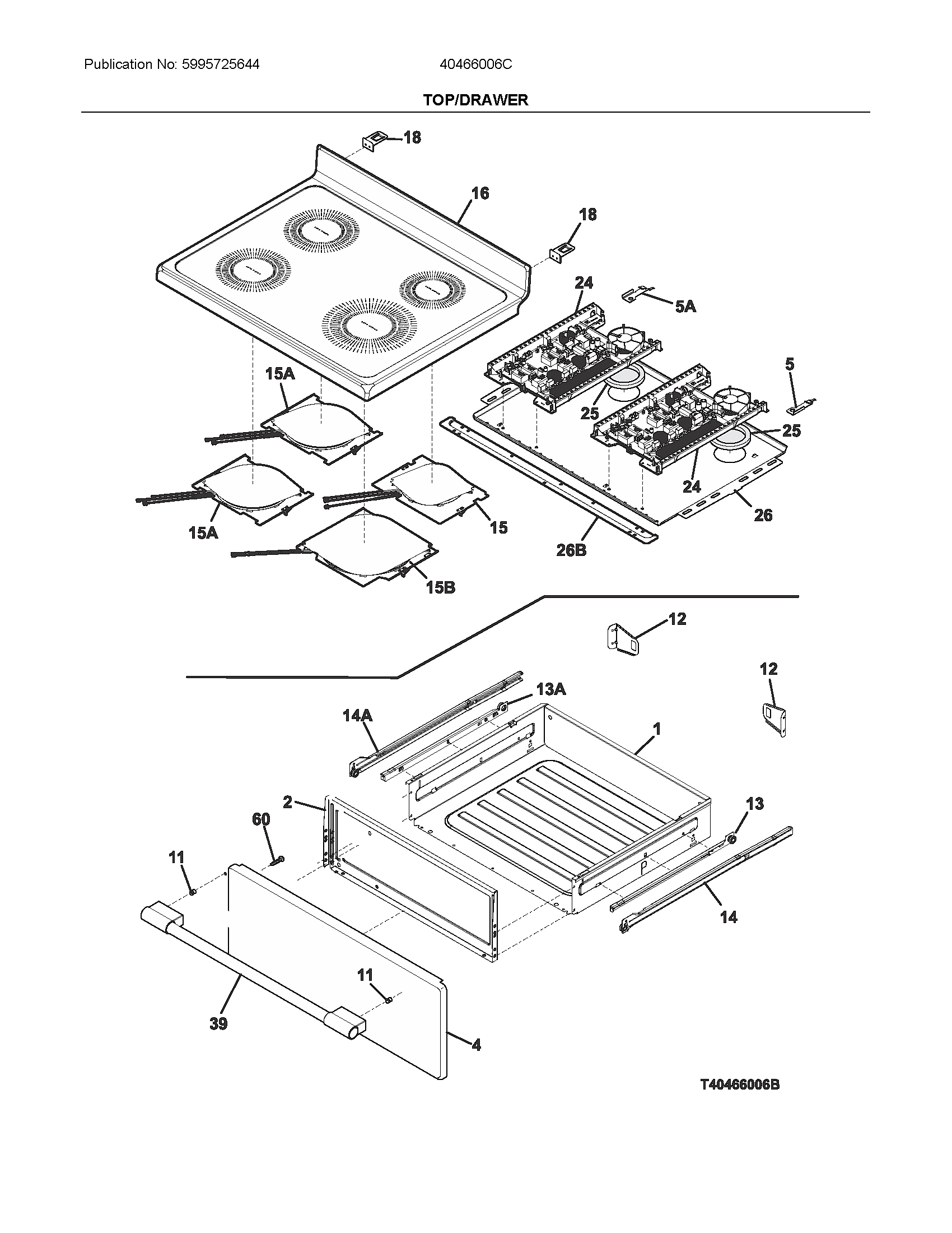 Ikea 40466006C top/drawer diagram
