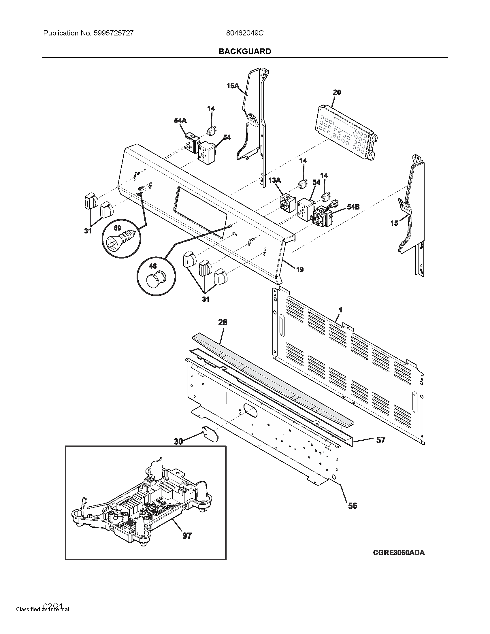 Ikea 80462049C backguard diagram