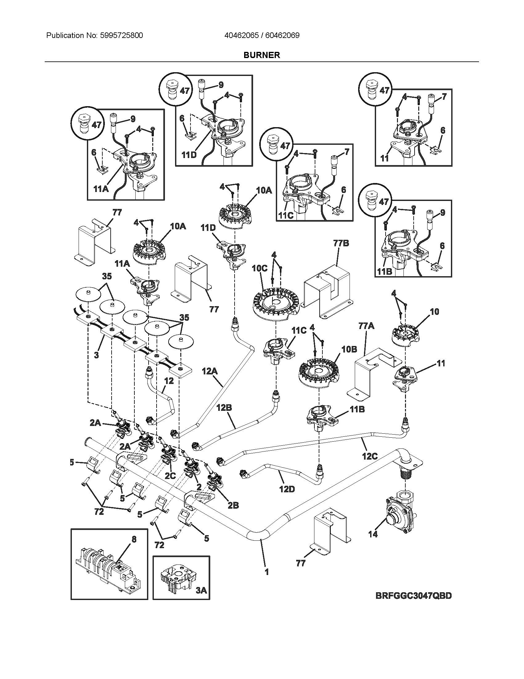 Ikea 40462065A burner diagram