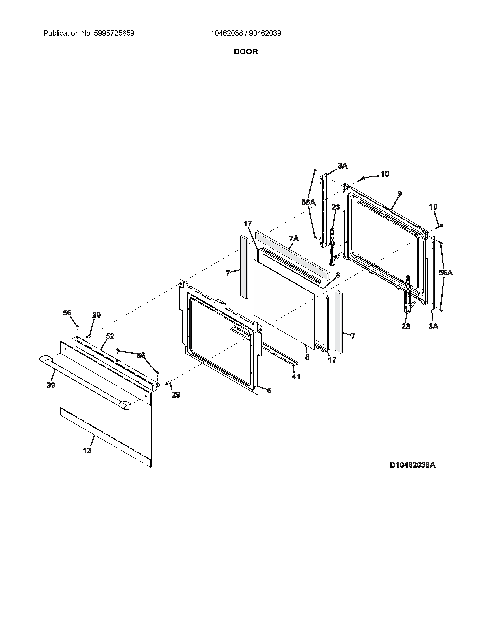 Ikea 90462039A door diagram