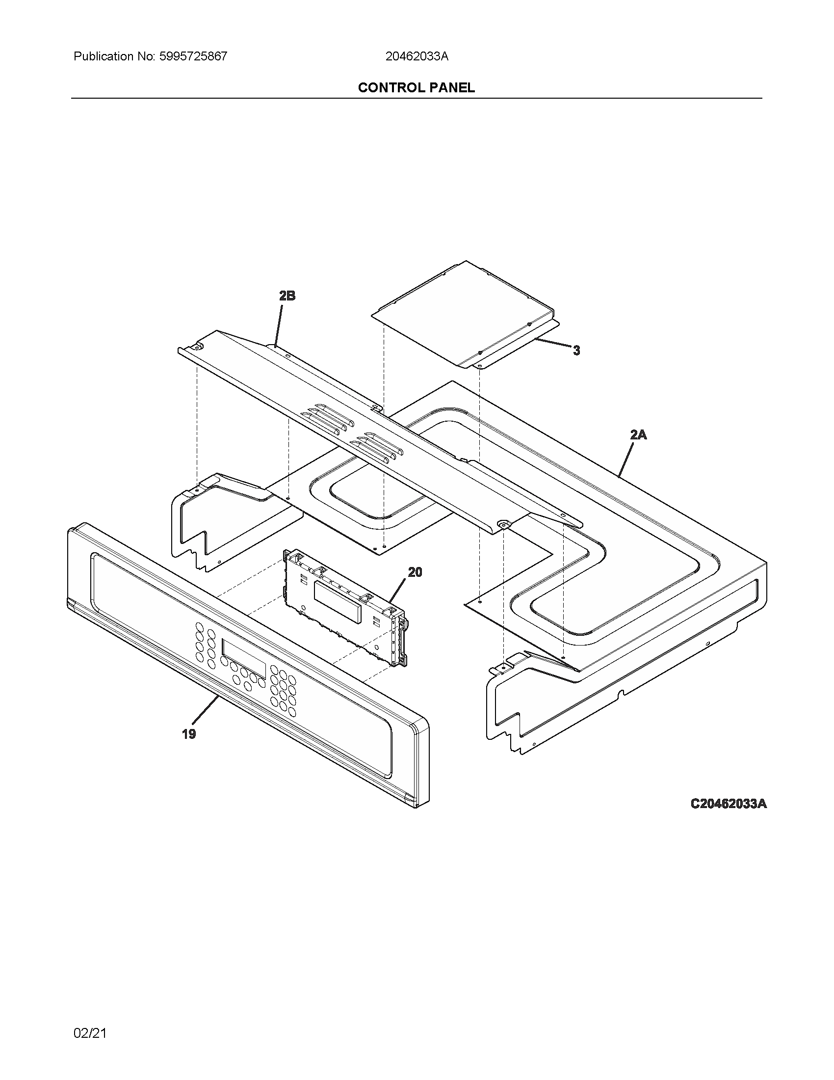 Ikea 20462033A control panel diagram