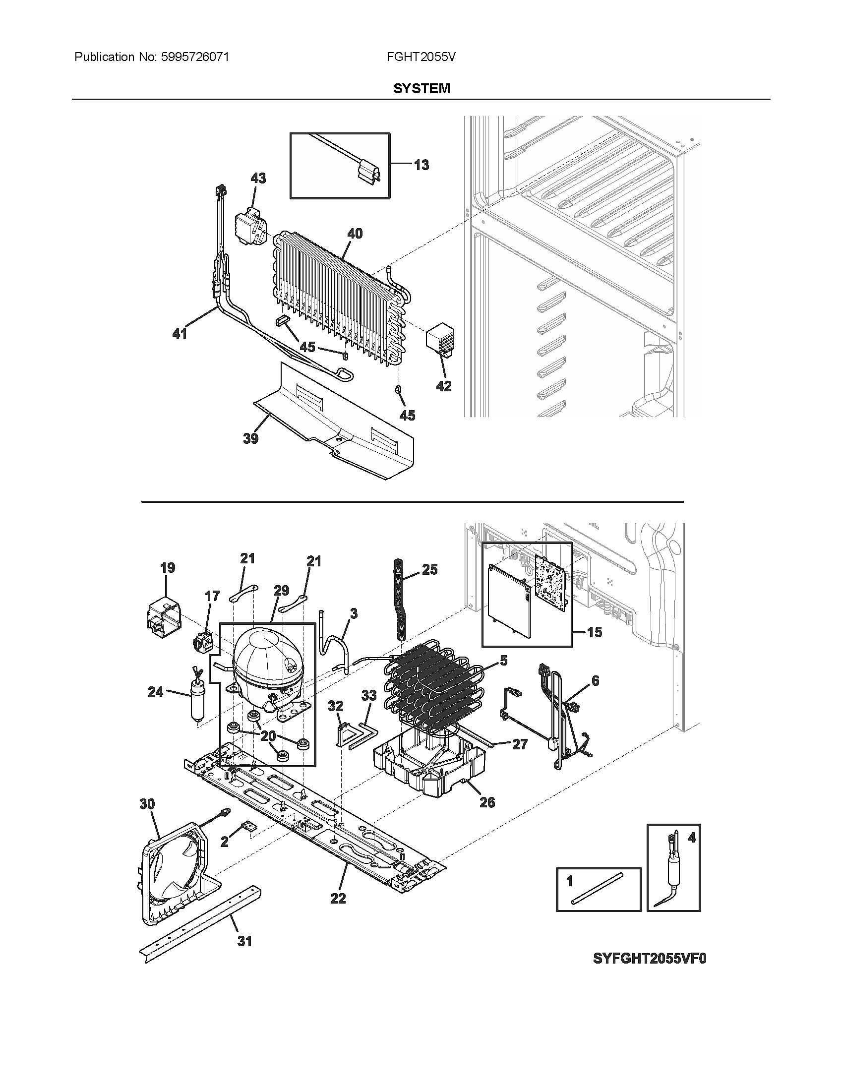 Frigidaire FGHT2055VD0 system diagram