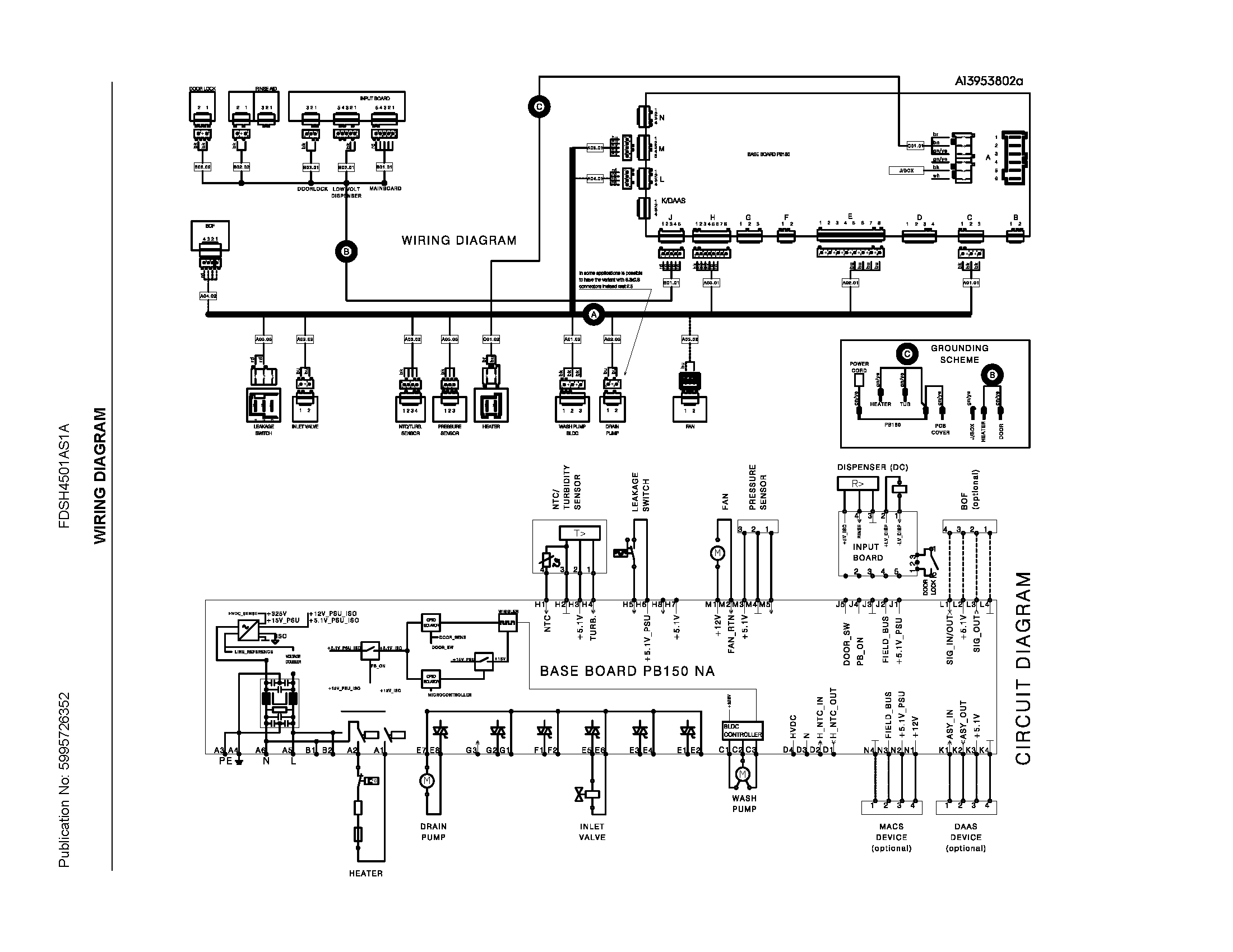 Frigidaire FDSH4501AS1A wiring diagram diagram