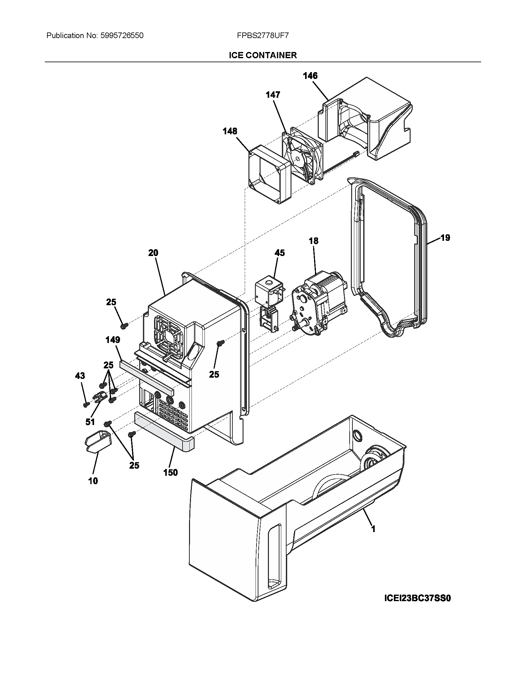 Frigidaire FPBS2778UF7 container diagram