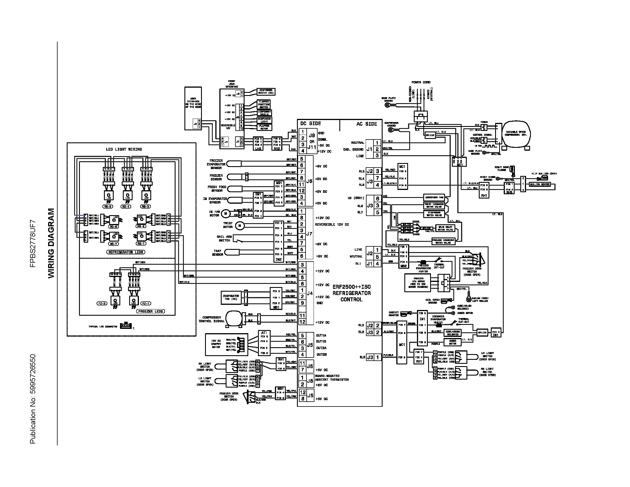 Frigidaire FPBS2778UF7 wiring schematic diagram