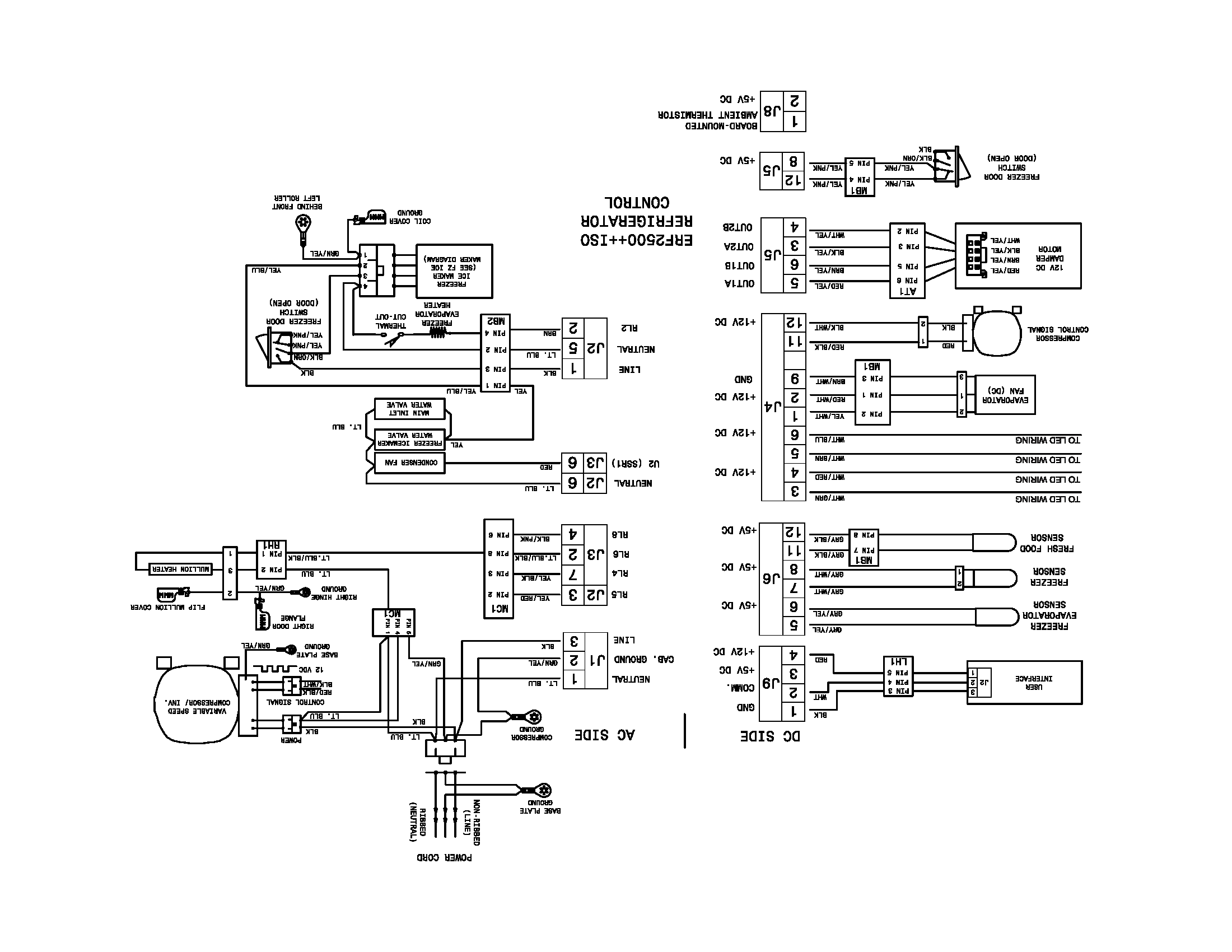 Frigidaire FGHG2368TF6 wiring schematic diagram