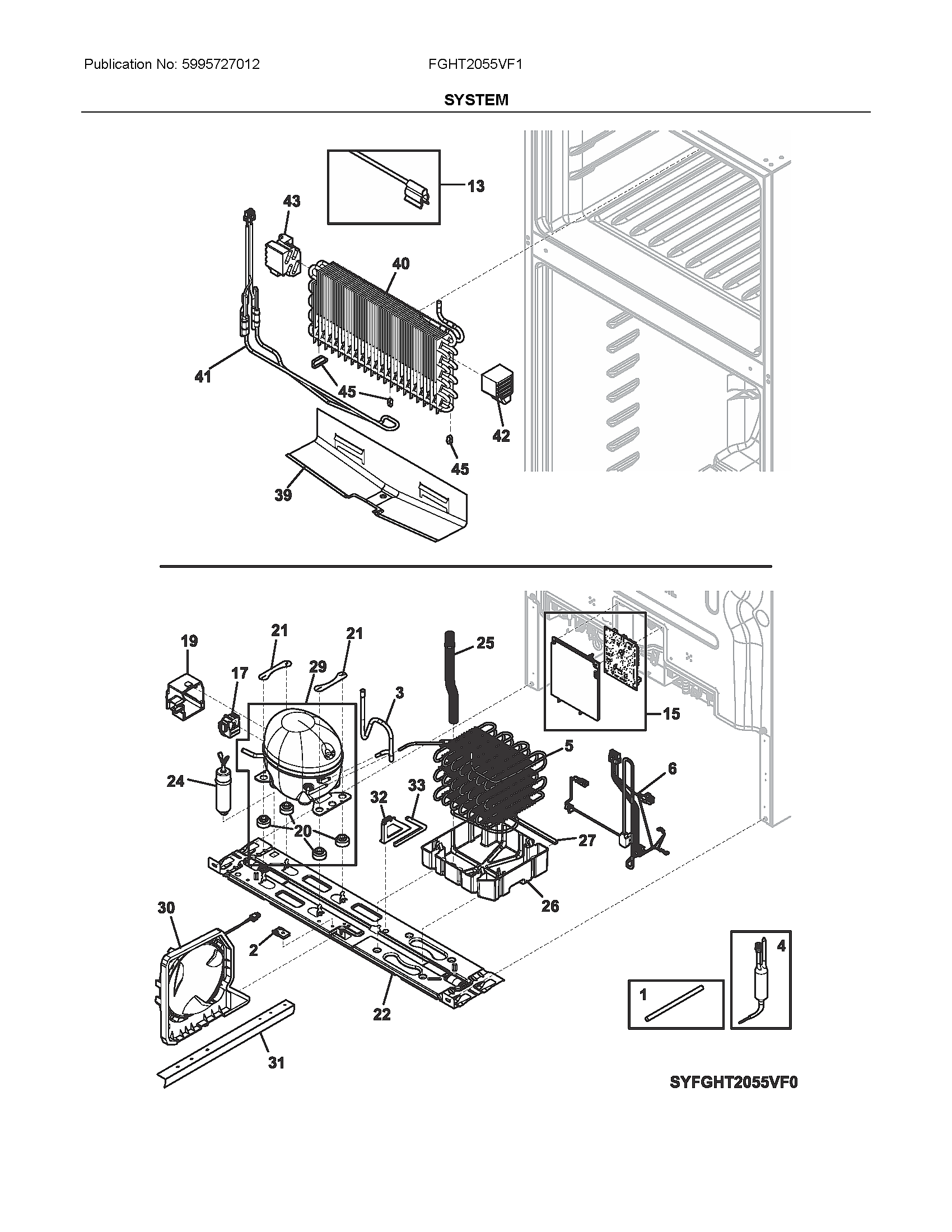 Frigidaire FGHT2055VF1 system diagram