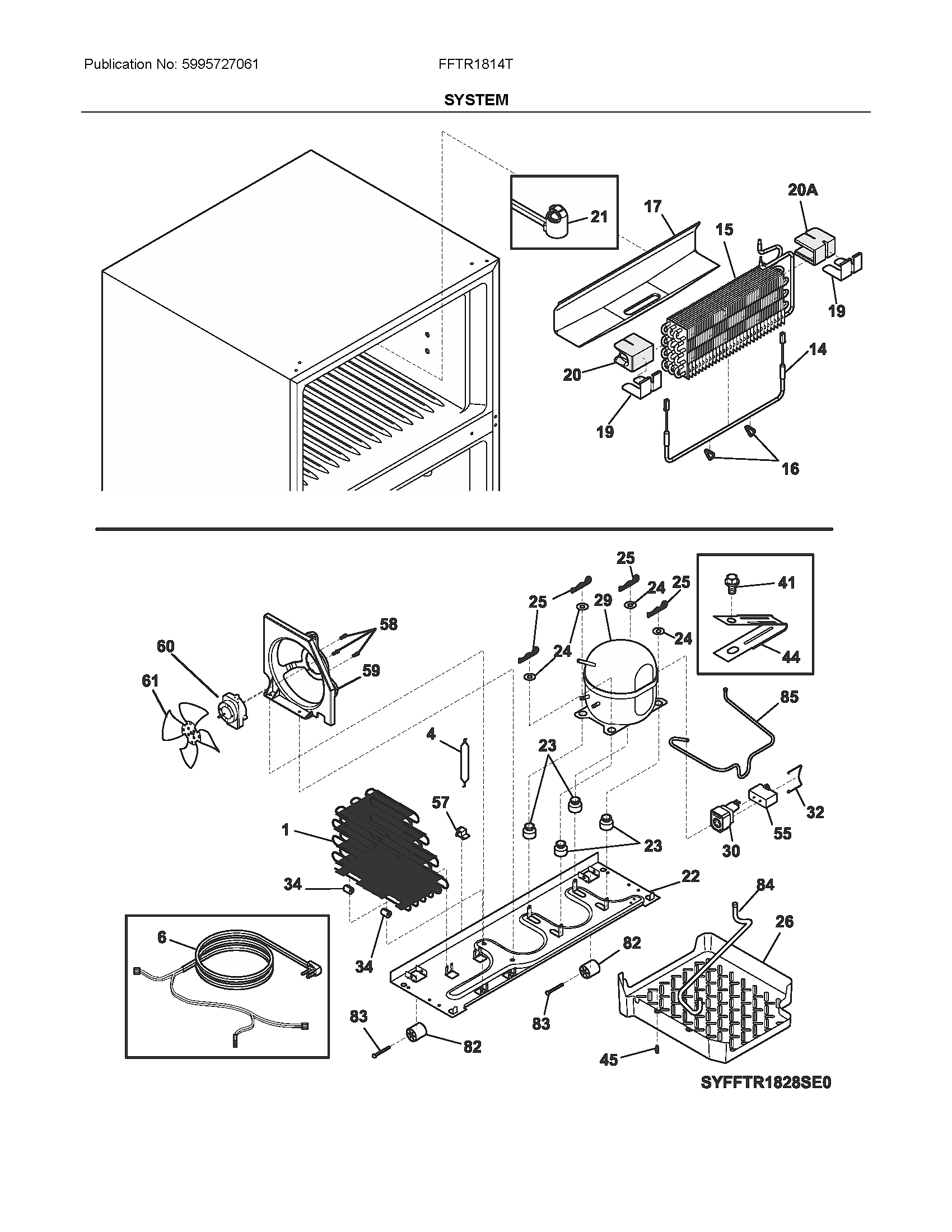 Frigidaire FFTR1814TWJ system diagram