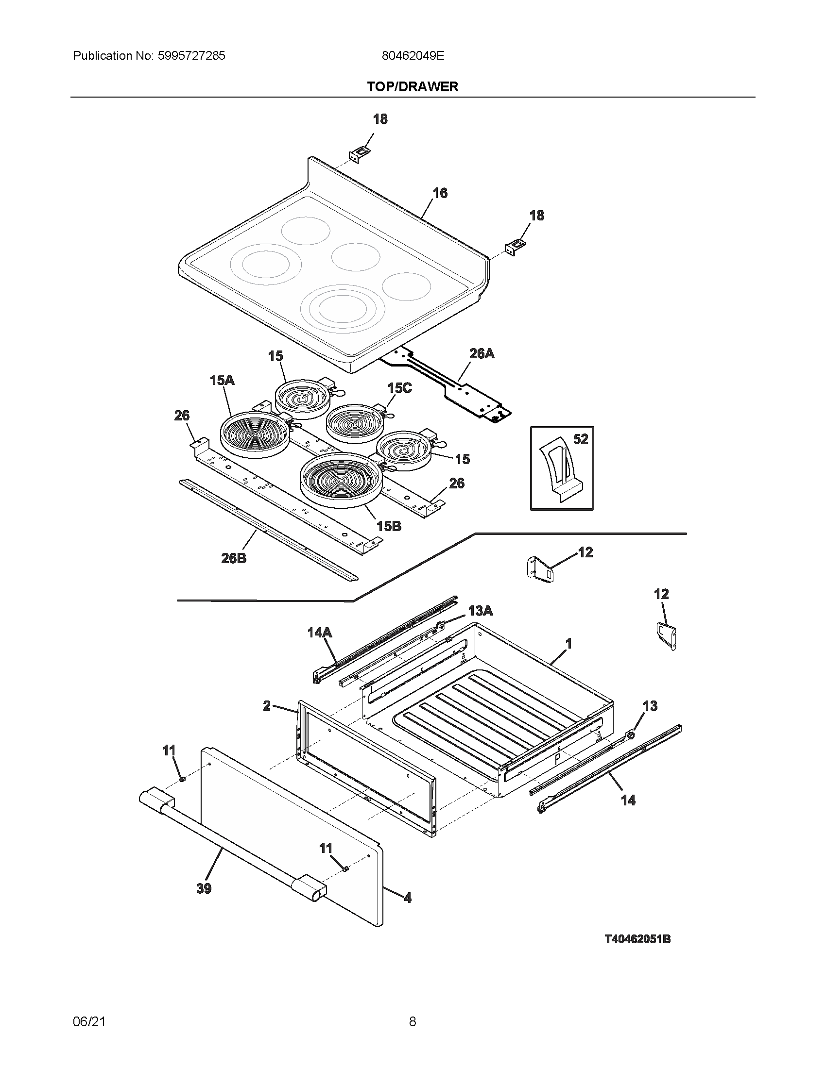 Ikea 80462049E top/drawer diagram