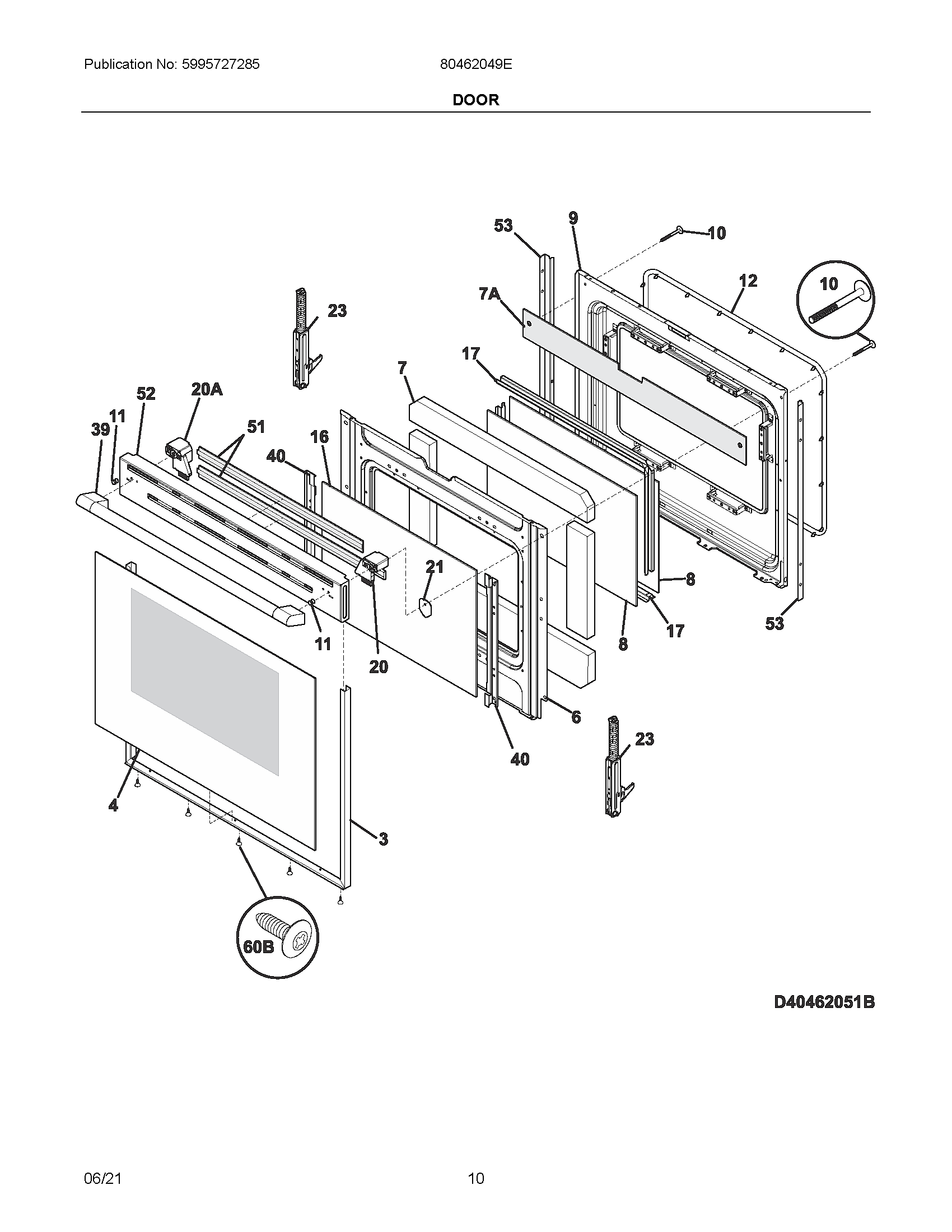 Ikea 80462049E door diagram