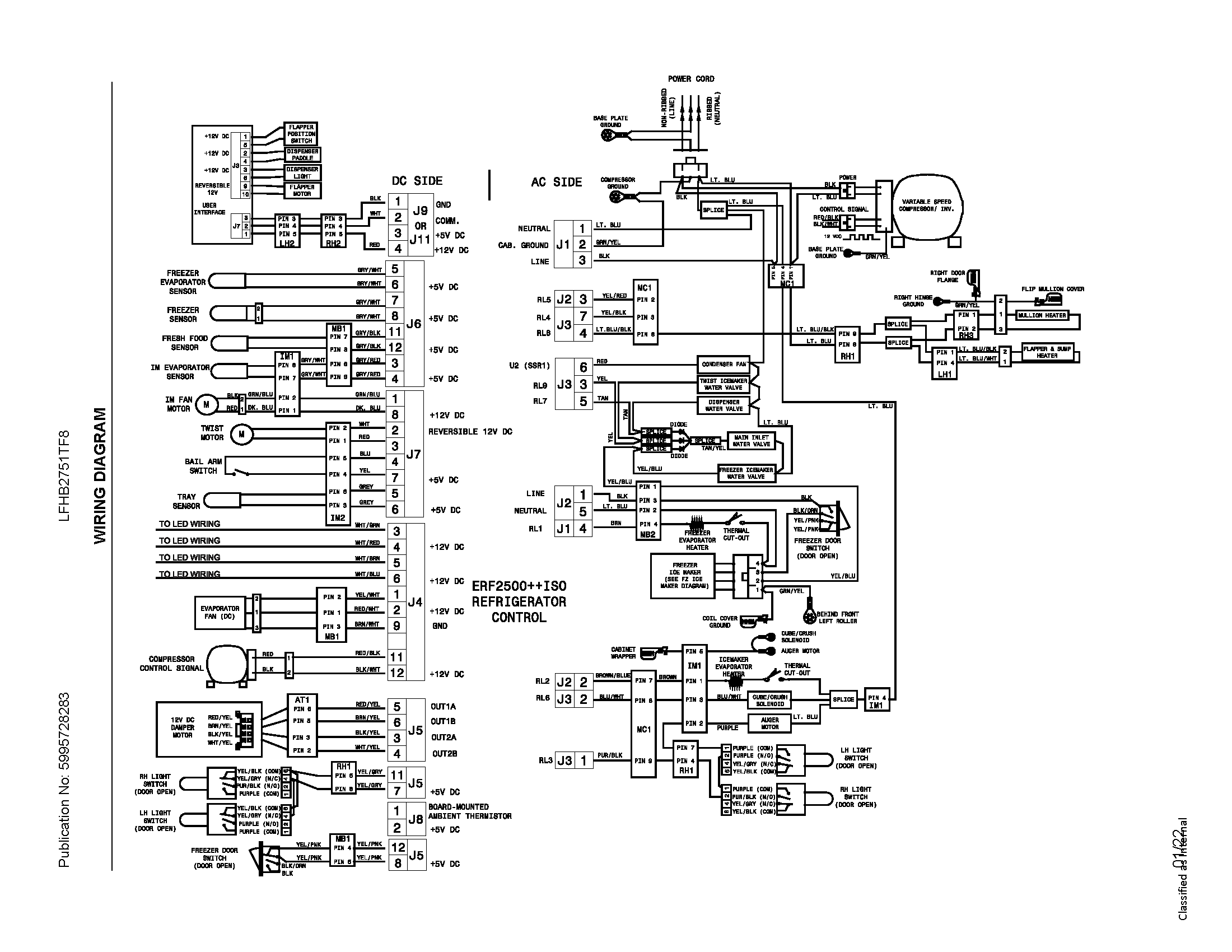 Frigidaire LFHB2751TF8 wiring diagram diagram