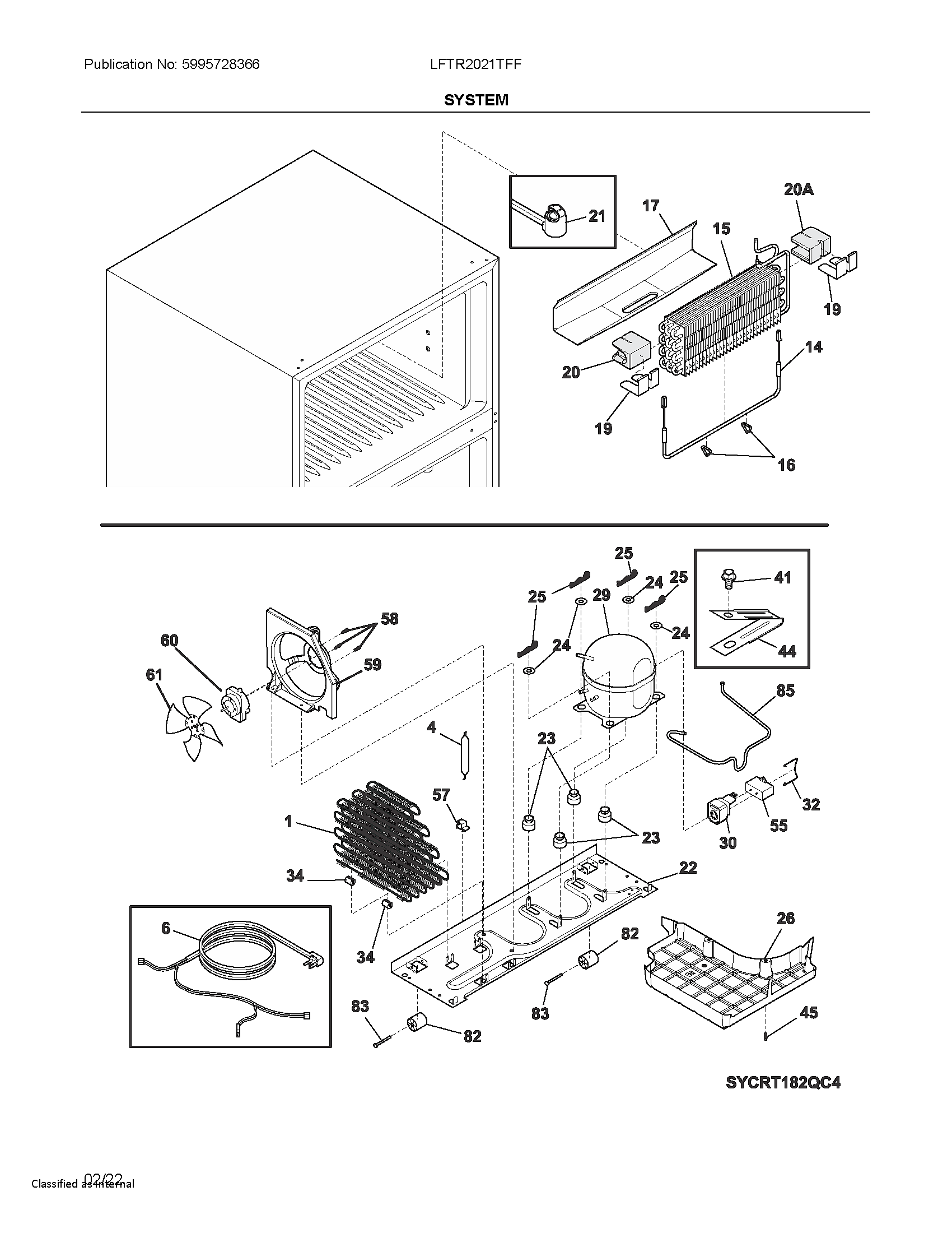 Frigidaire LFTR2021TFF system diagram