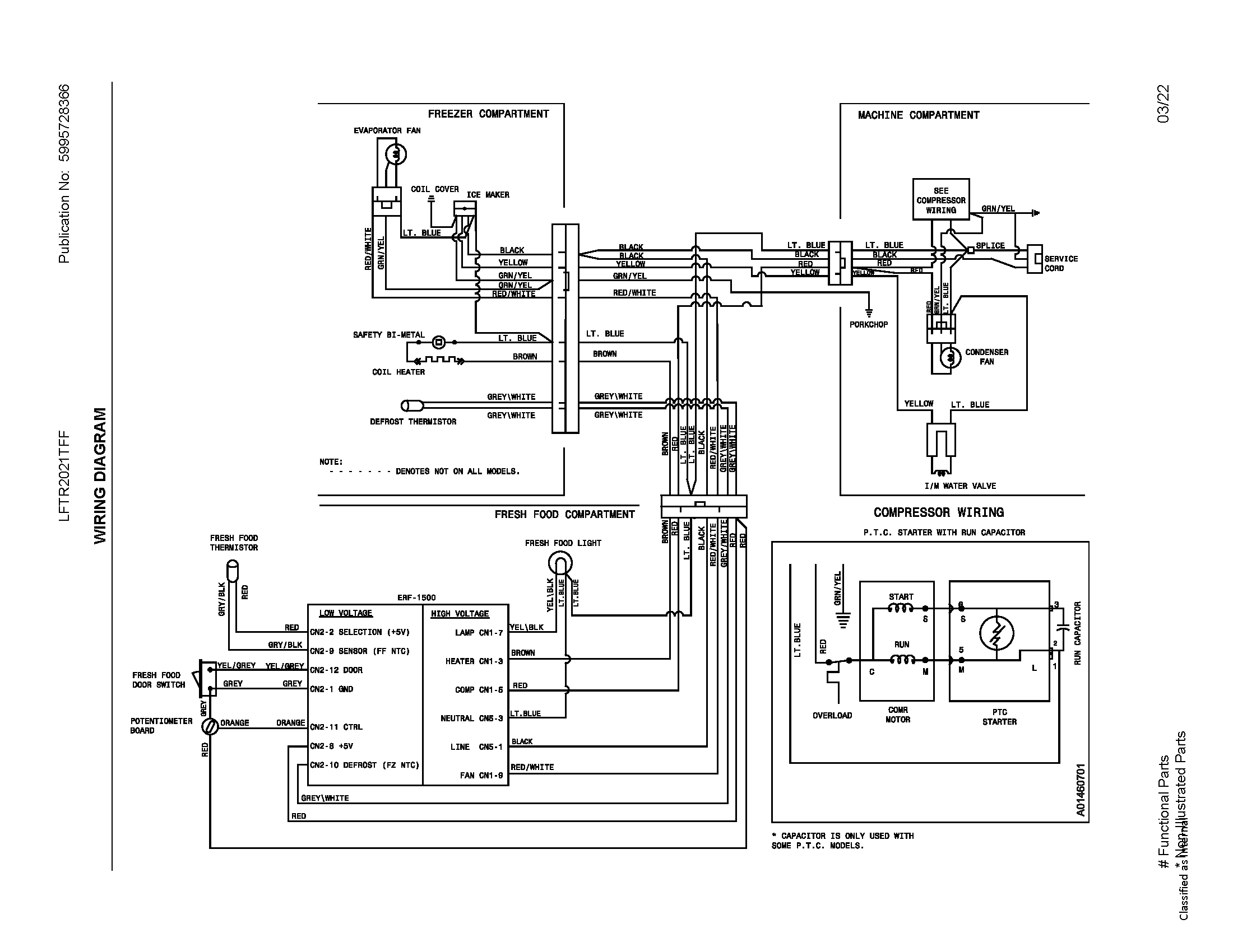 Frigidaire LFTR2021TFF wiring schematic diagram