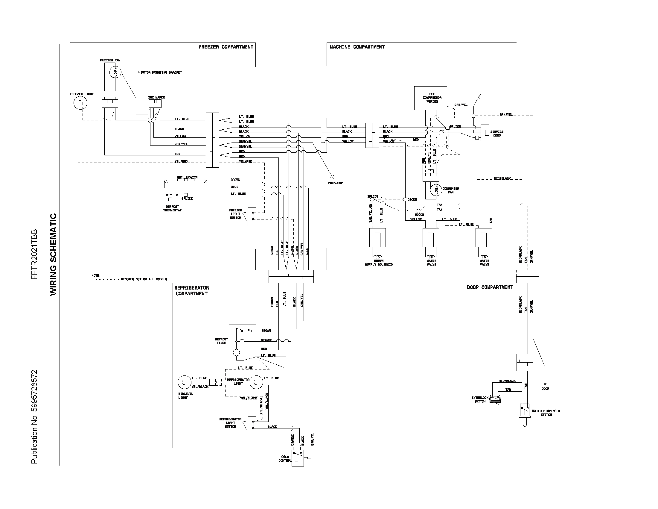 Frigidaire FFTR2021TBB wiring schematic diagram