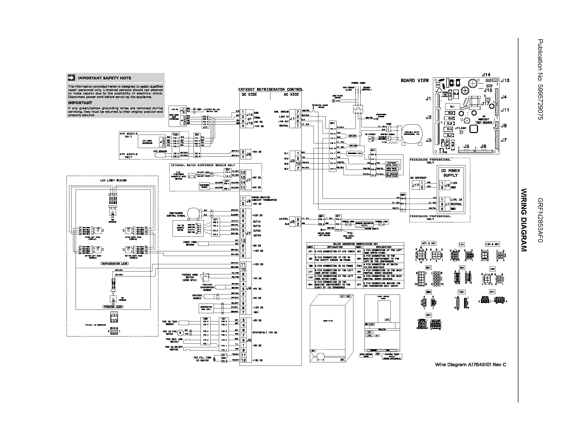 Frigidaire GRFN2853AF0 wiring diagram diagram