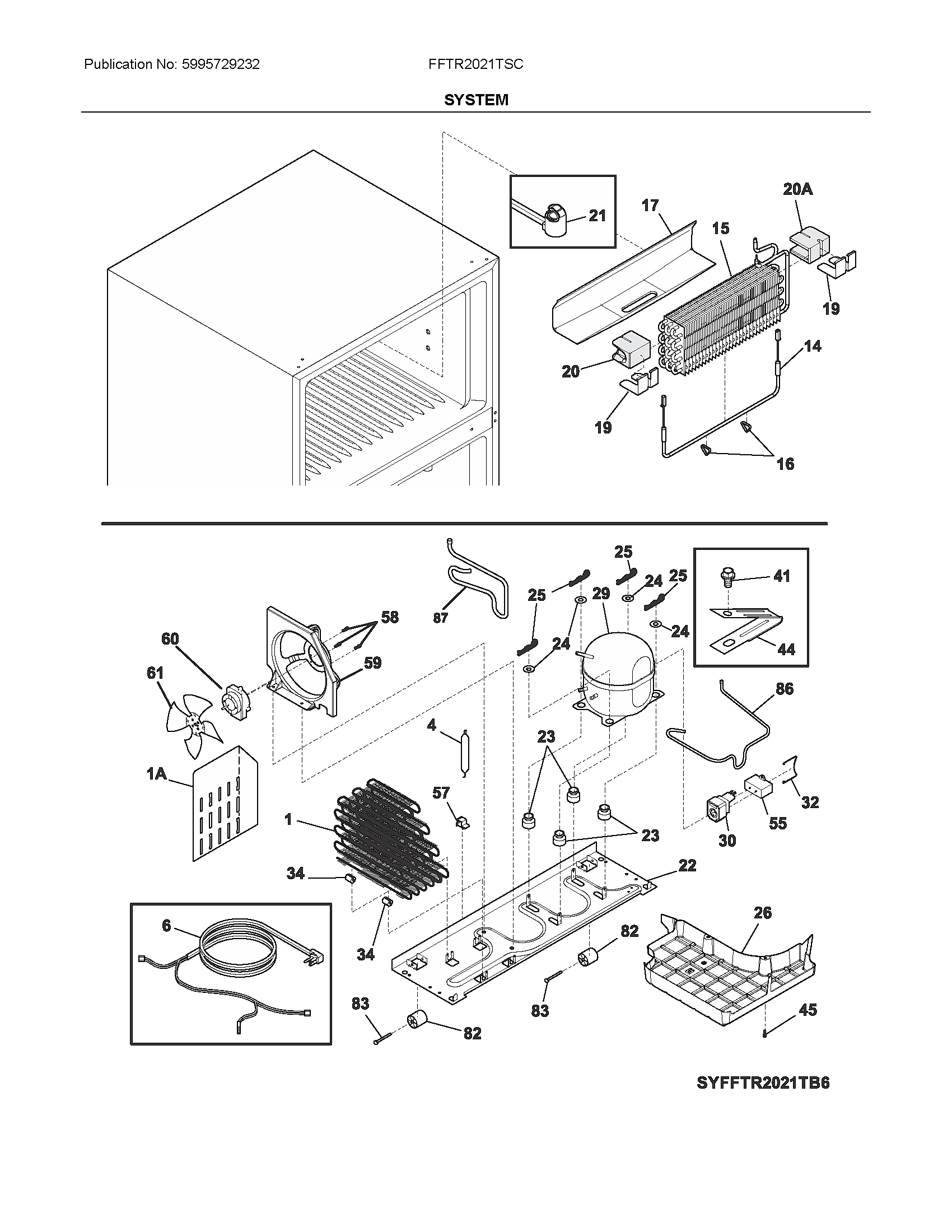 Frigidaire FFTR2021TSC system diagram