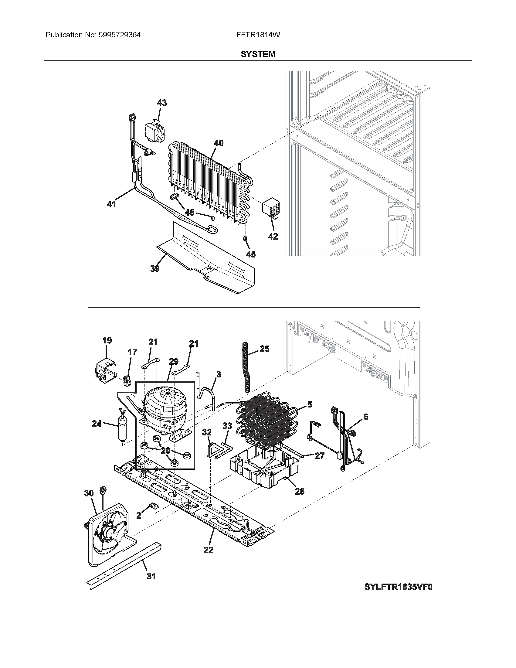 Frigidaire FFTR1814WB0 system diagram