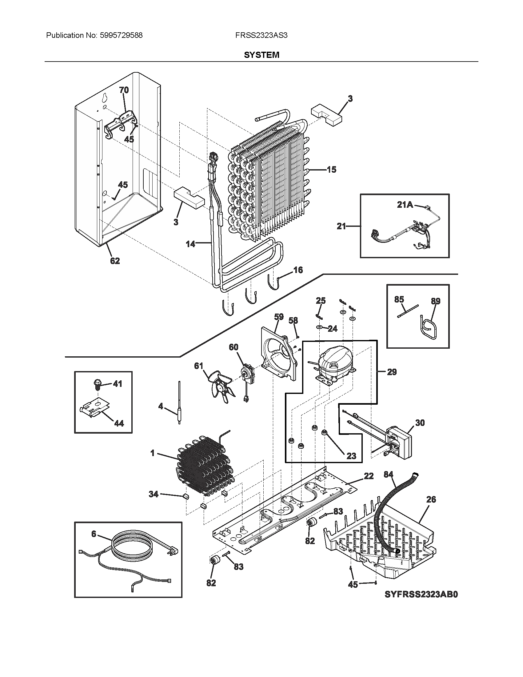 Frigidaire FRSS2323AS3 system diagram