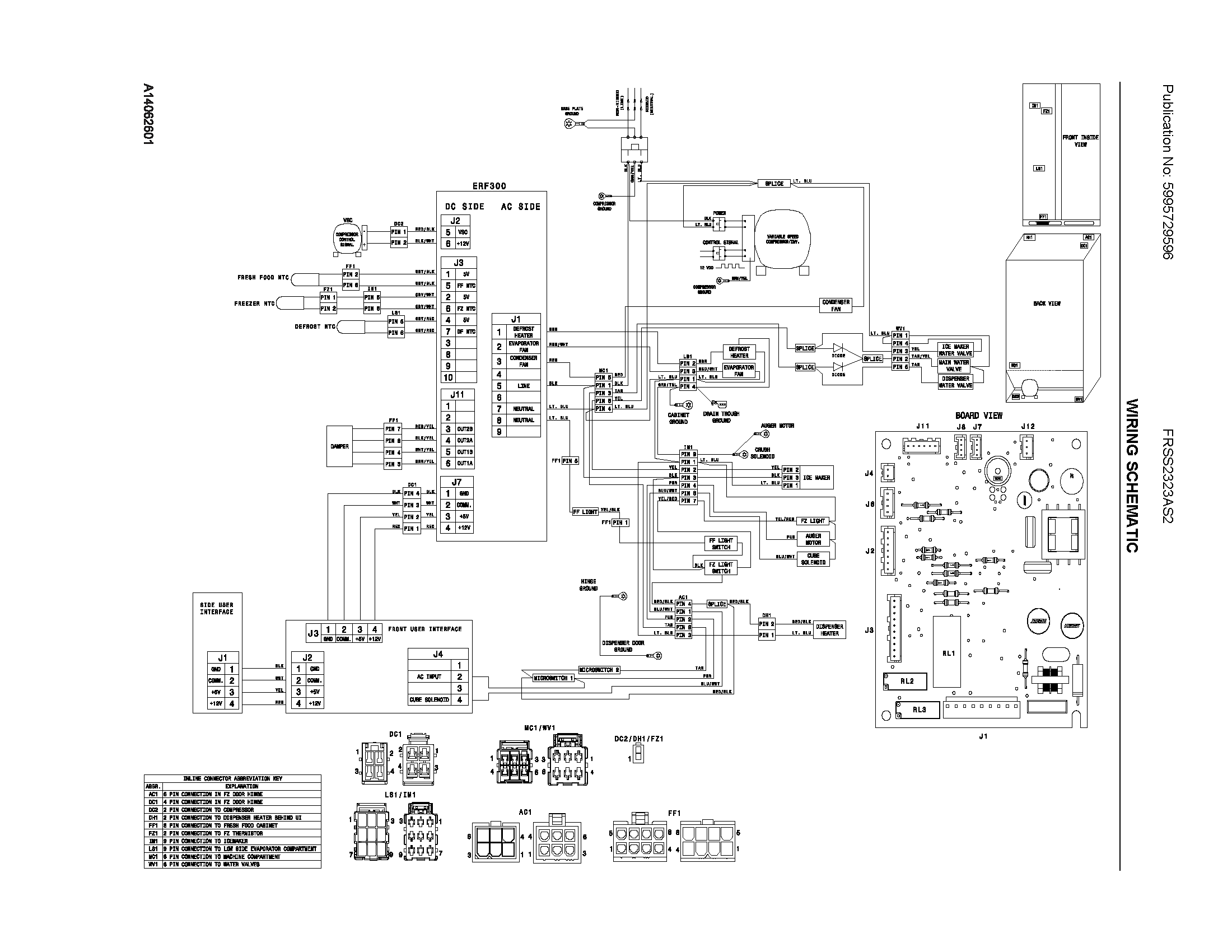 Frigidaire FRSS2323AS2 wiring schematic diagram
