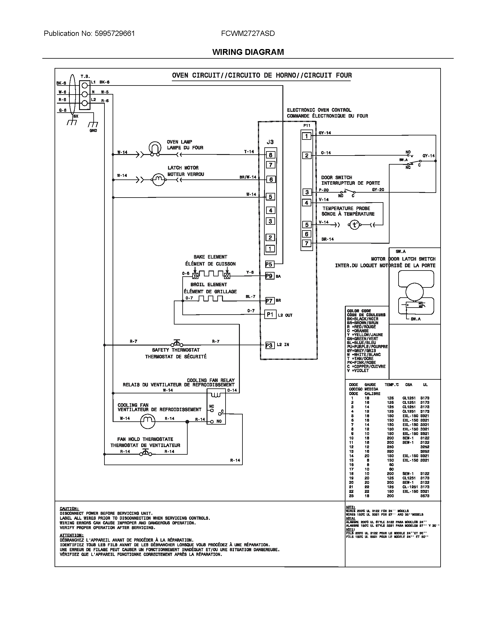 Frigidaire FCWM2727ASD wiring diagram diagram