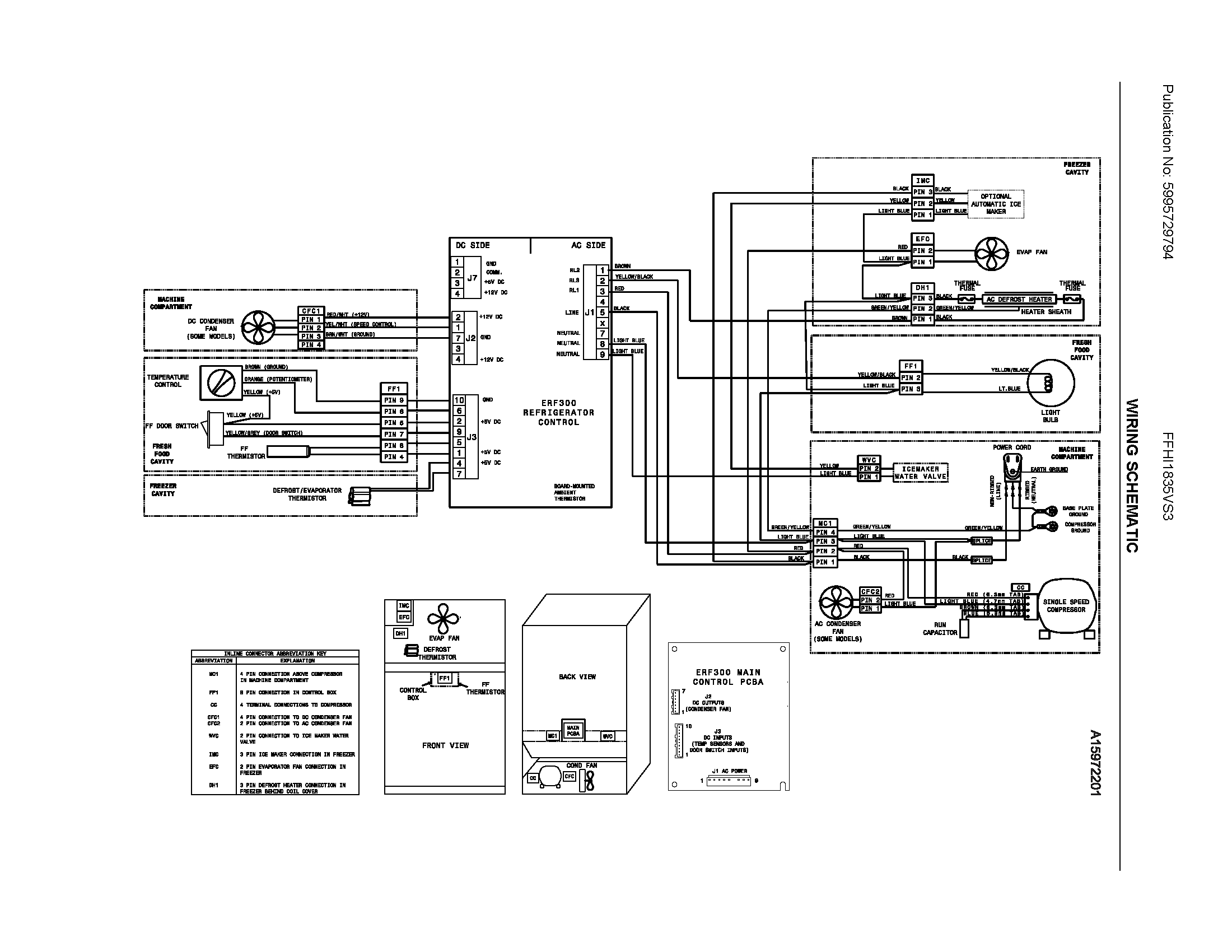 Frigidaire FFHI1835VS3 wiring schematic diagram