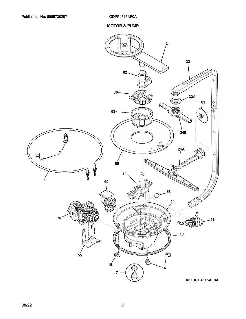 Frigidaire GDPP4515AF0A frame diagram