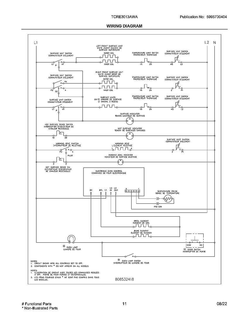 Tappan TCRE3013AWA wiring diagram diagram
