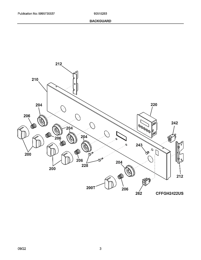 Crosley 90515293 backguard diagram