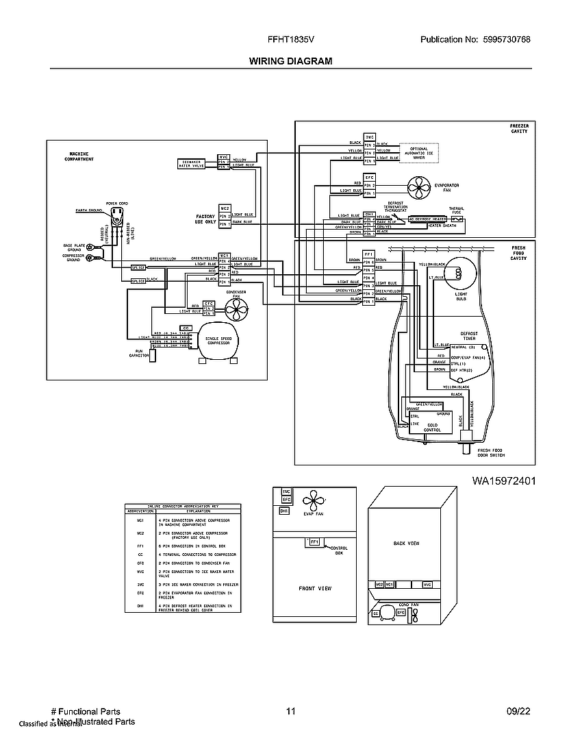 Frigidaire FFHT1835VB1 wiring diagram diagram