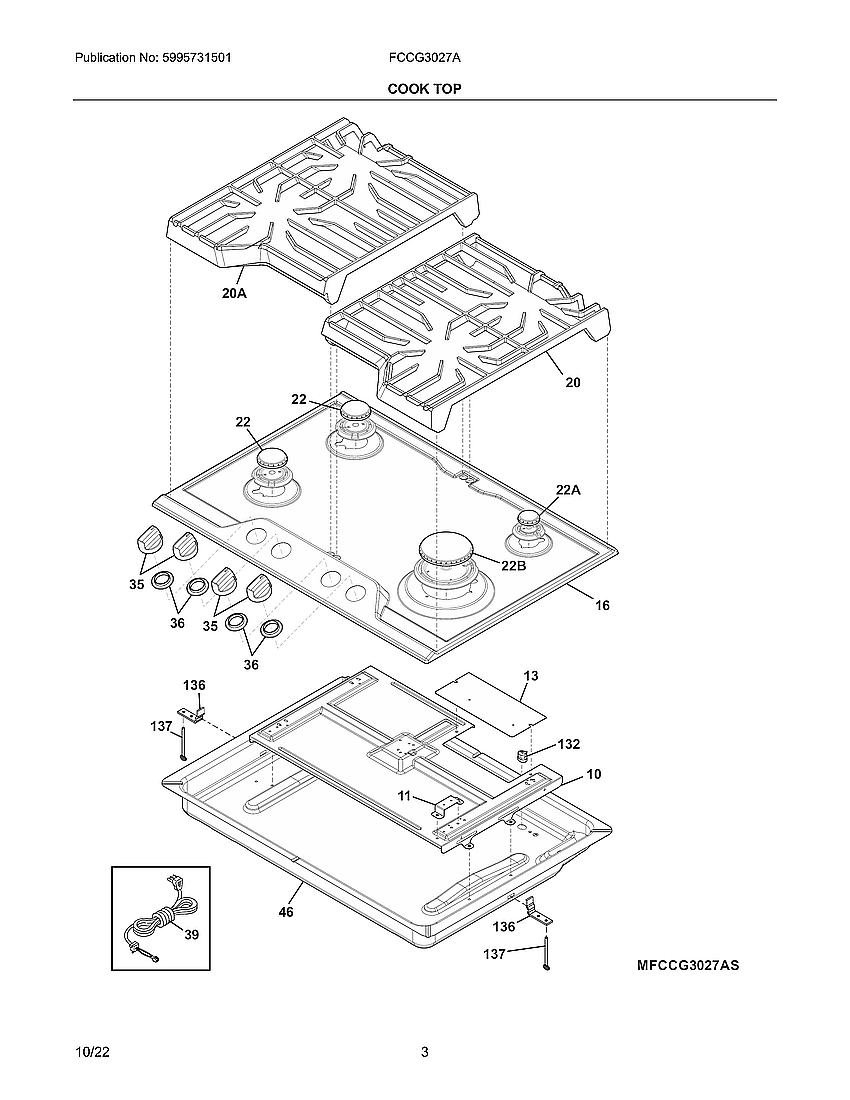 Frigidaire FCCG3027AW cook top|mfccg3027as.svg diagram