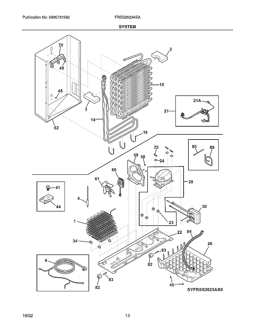 Frigidaire FRSS2623ASA system diagram