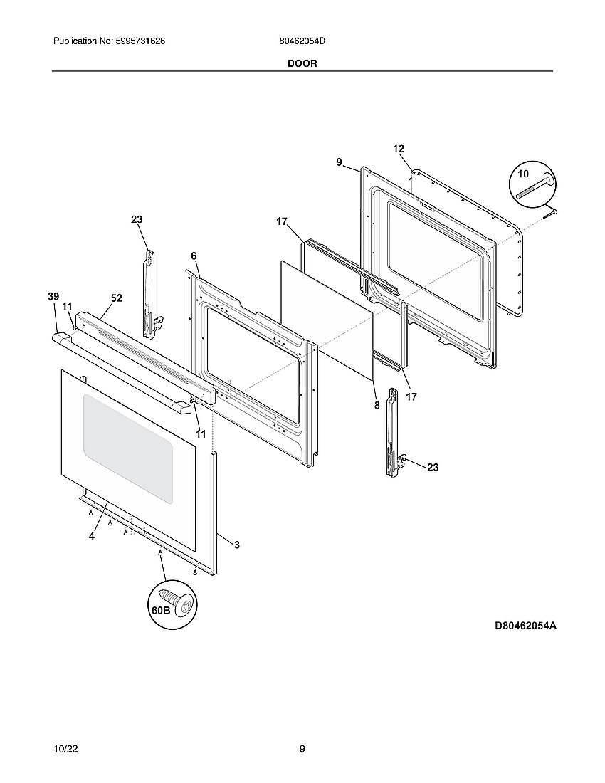 Crosley 80462054D door diagram