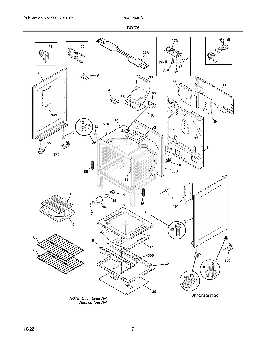 Crosley 70462040C body diagram