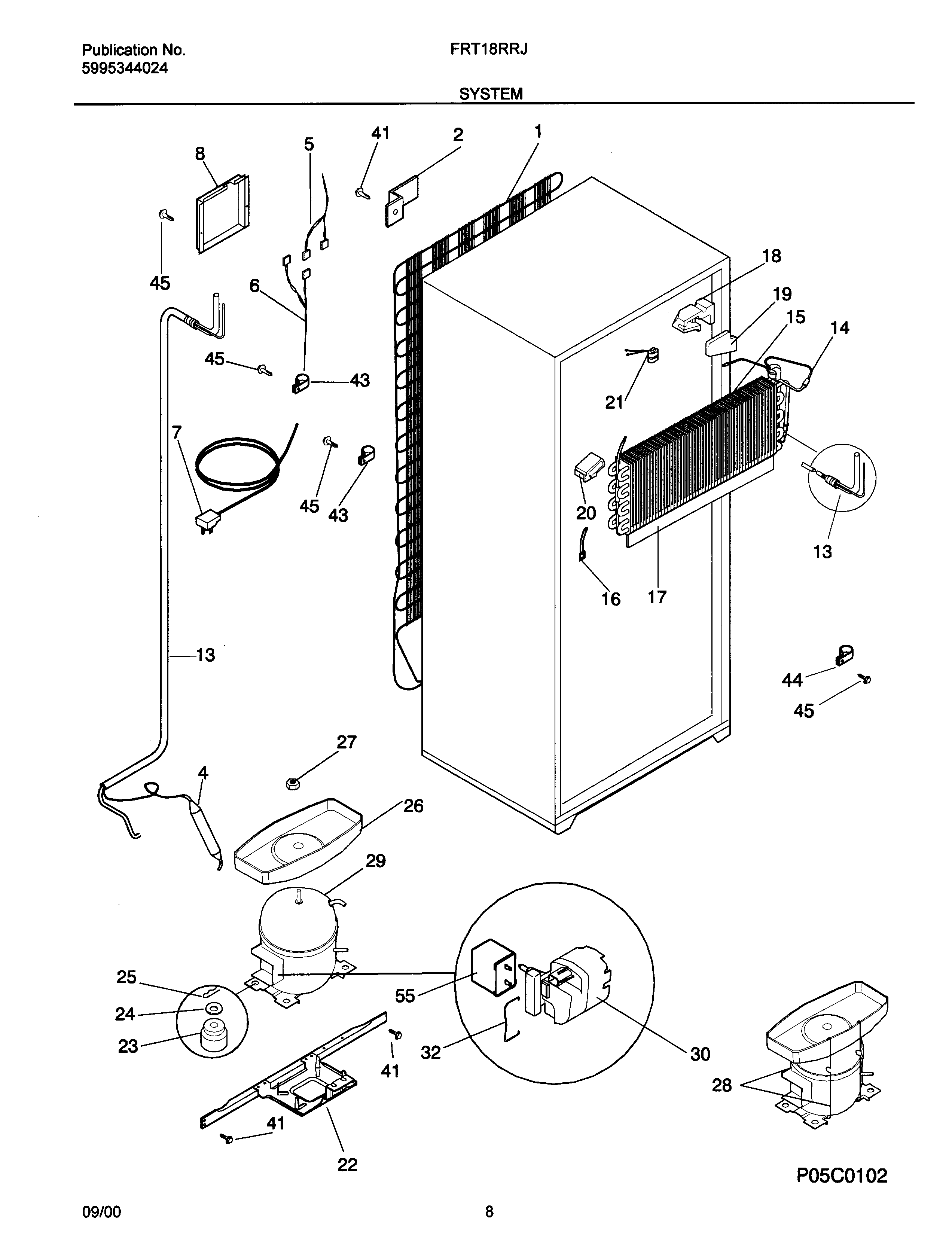 Frigidaire OEMF1-FRT18RRJD1 system diagram