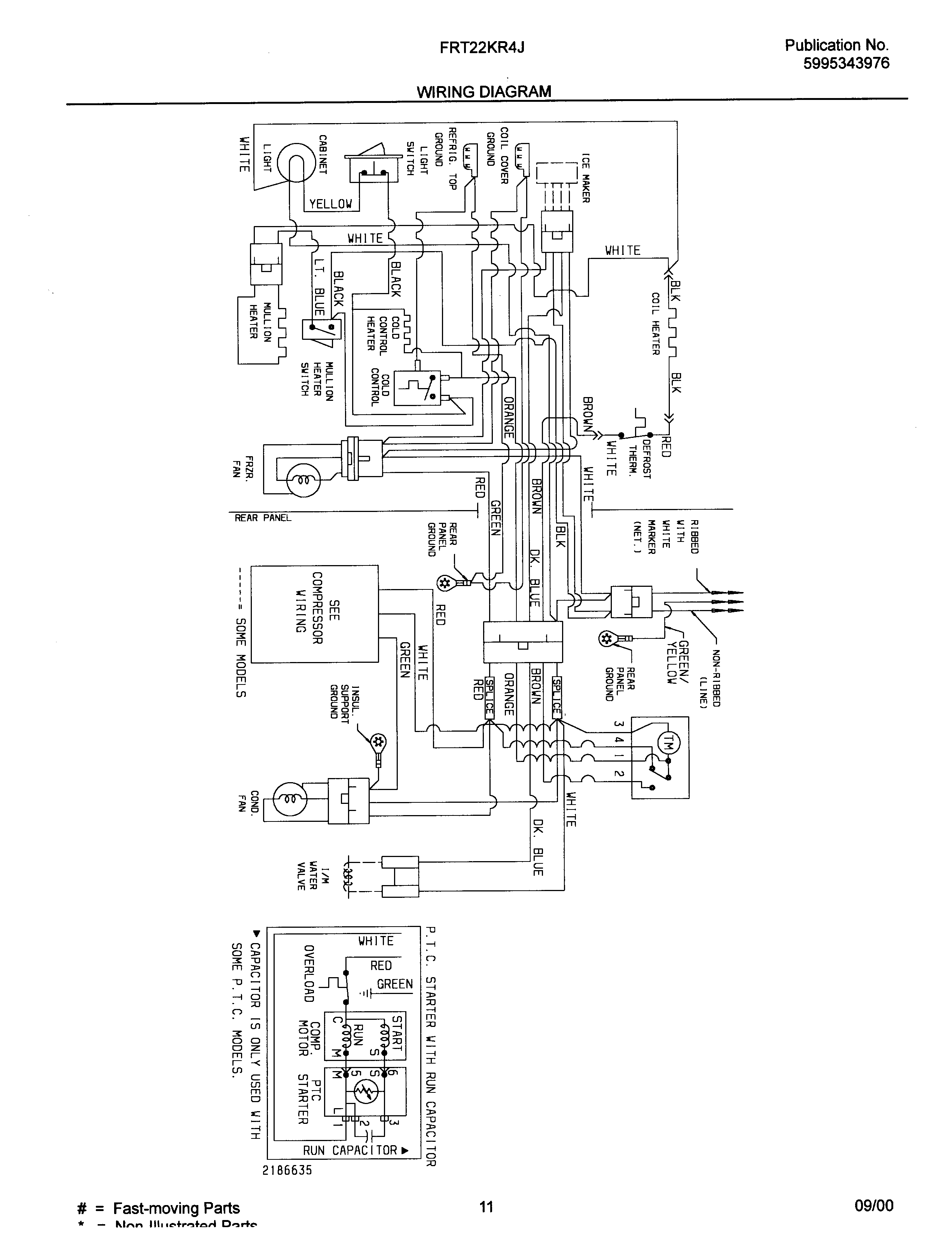 Frigidaire OEMF2-FRT22KR4JQ0 wiring schematic diagram