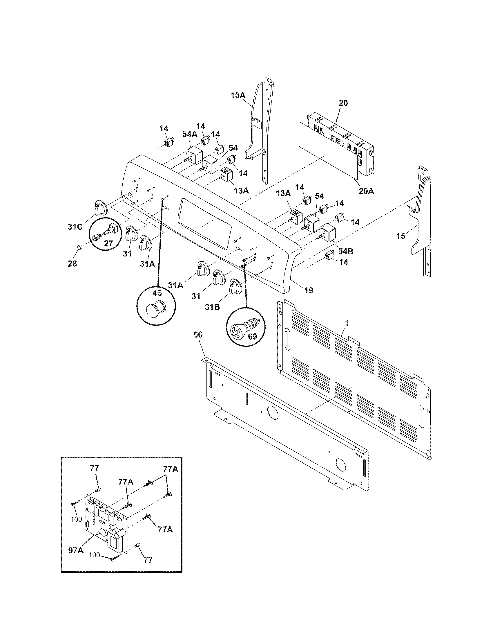 Kenmore 79094433700 backguard diagram