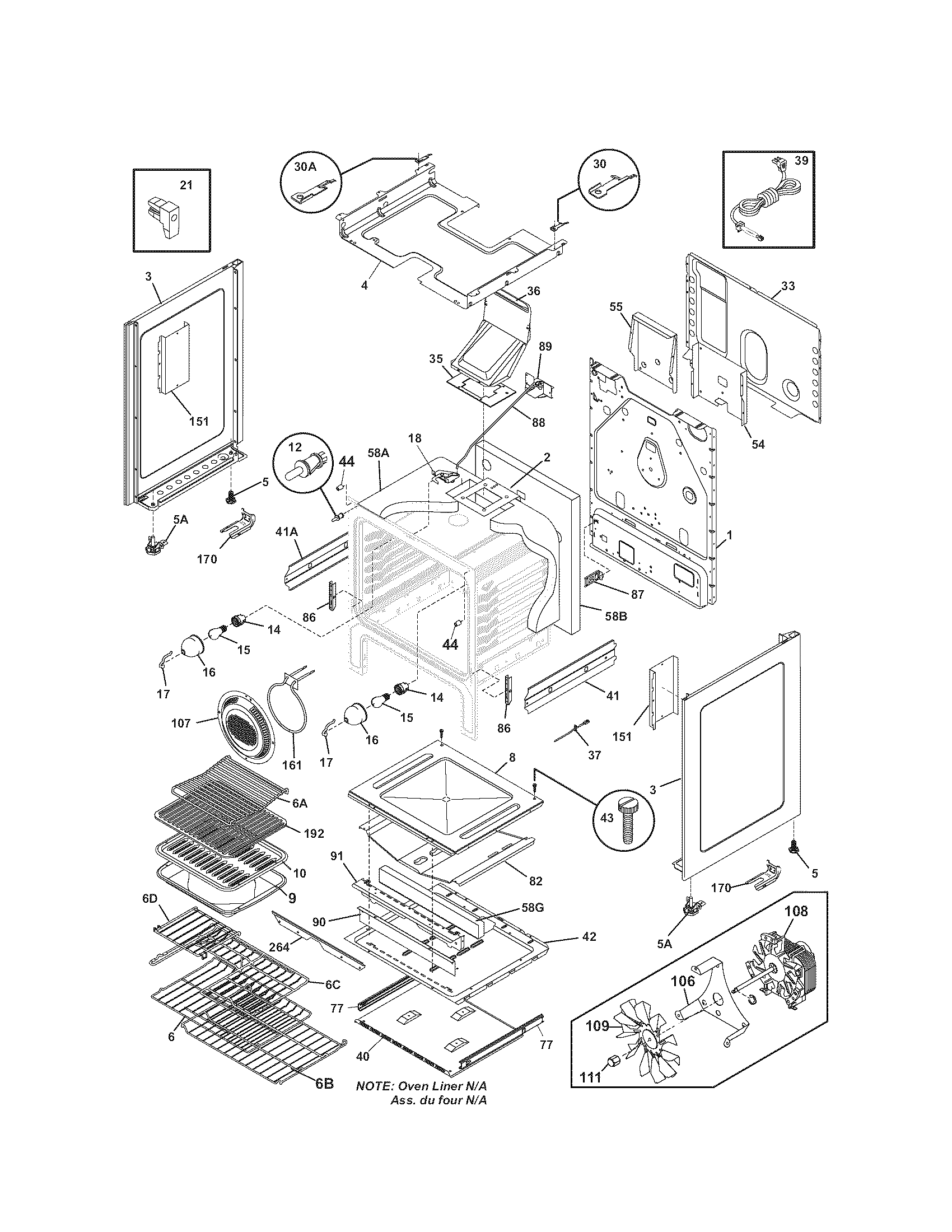 Kenmore Elite 79079442601 body diagram