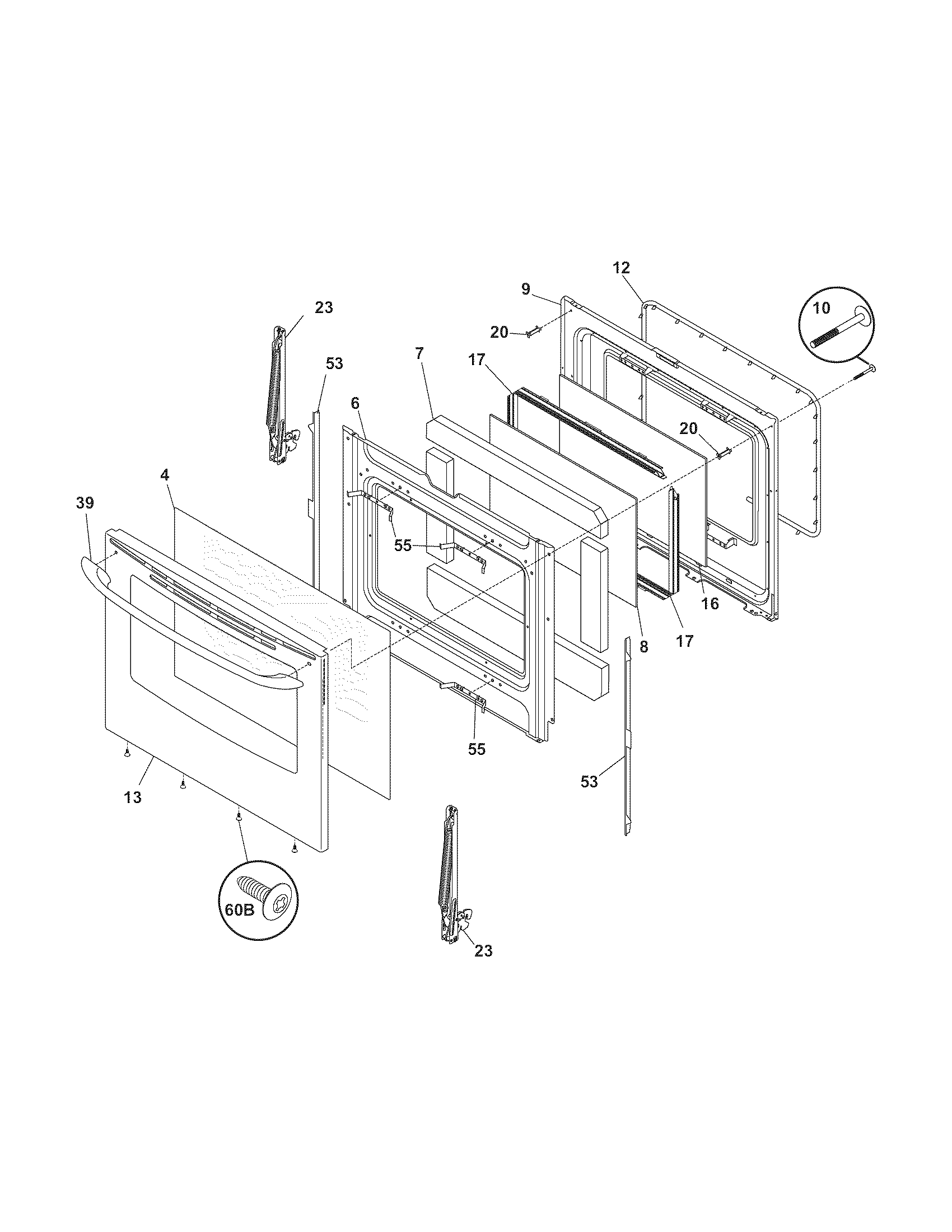 Kenmore 79079653700 door diagram