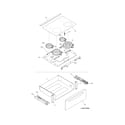 Frigidaire BFES368ES6 top/drawer diagram