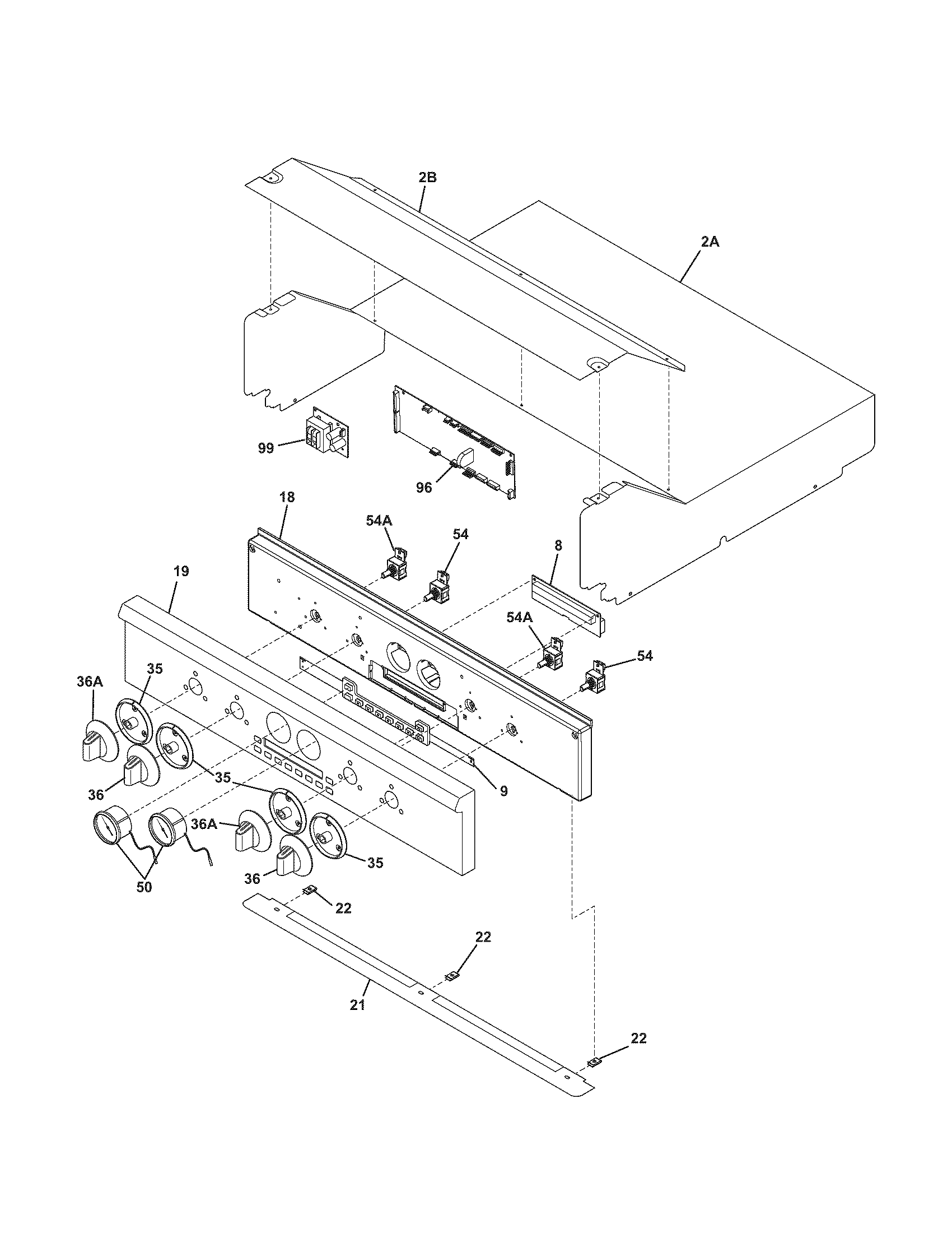 Kenmore Pro 79042003604 control panel diagram