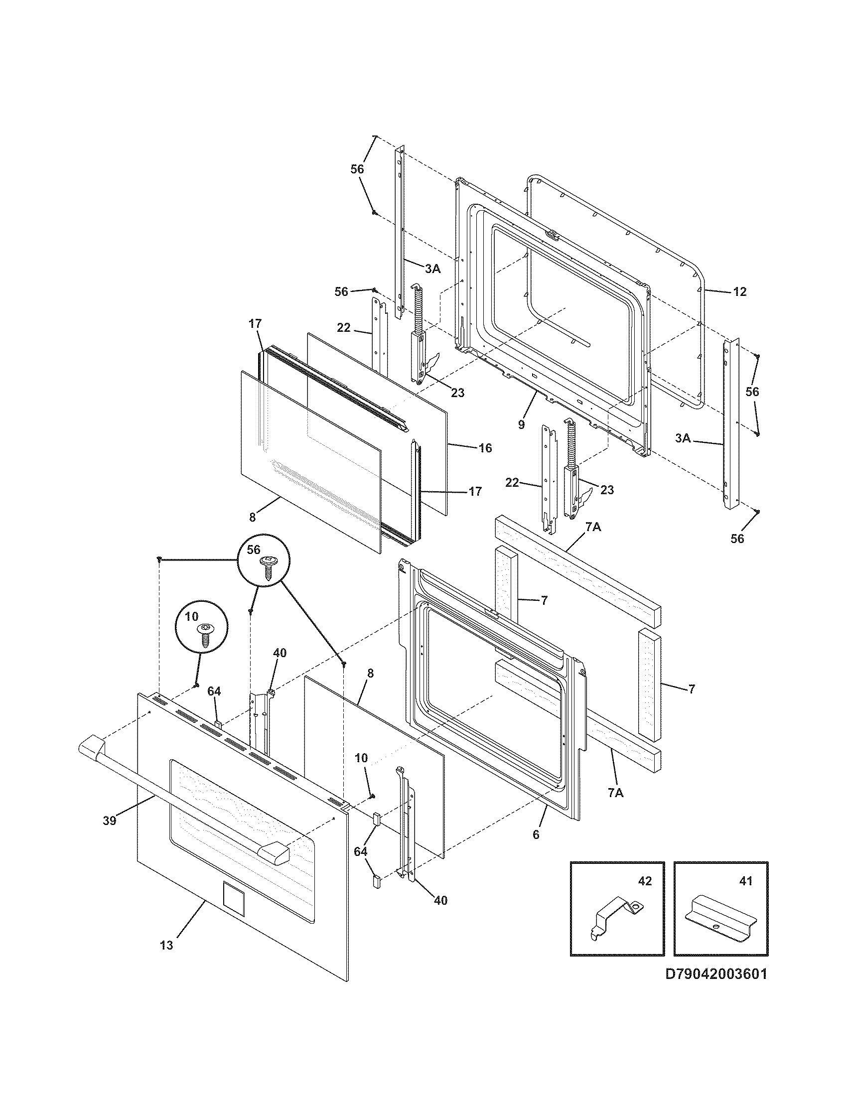 Kenmore Pro 79042003604 doors diagram
