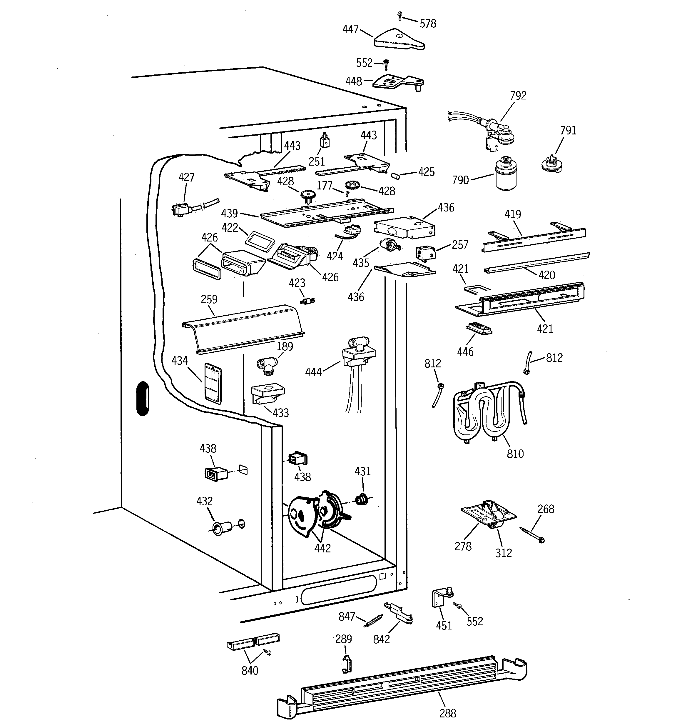 Kenmore 36358892897 fresh food section diagram