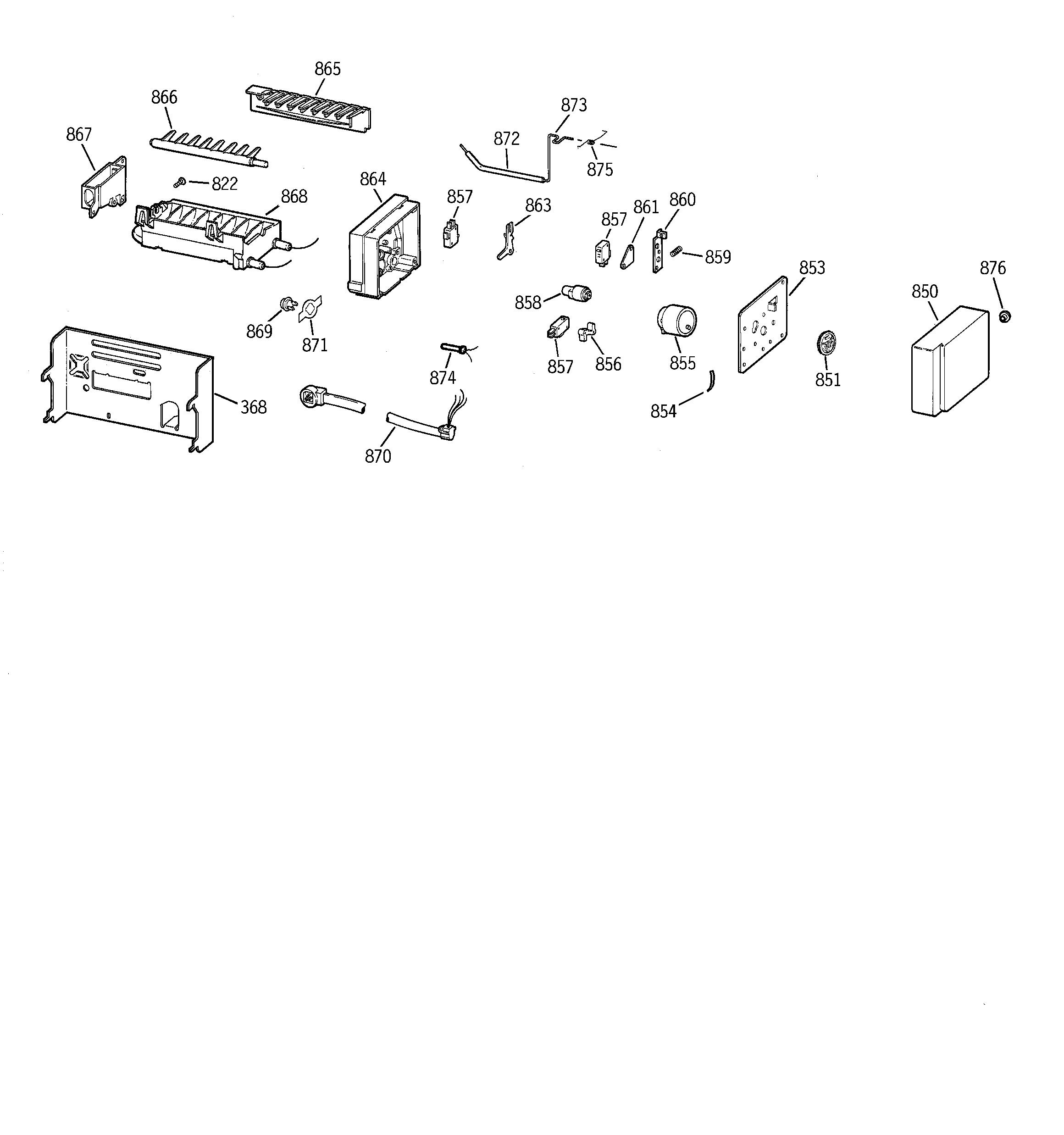Kenmore 36358892897 icemaker wr30x0328 diagram