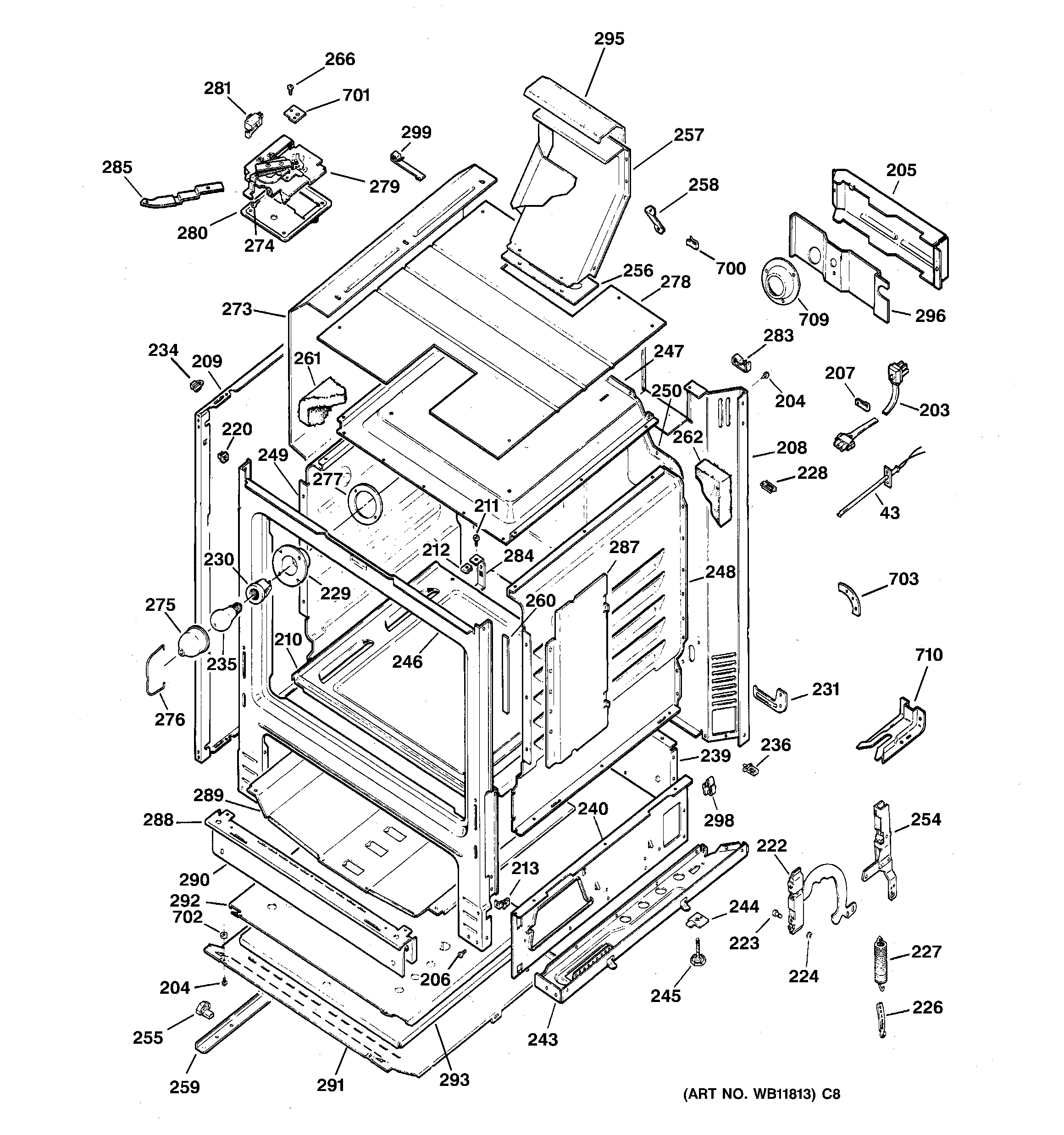 Kenmore 36275328000 body parts diagram