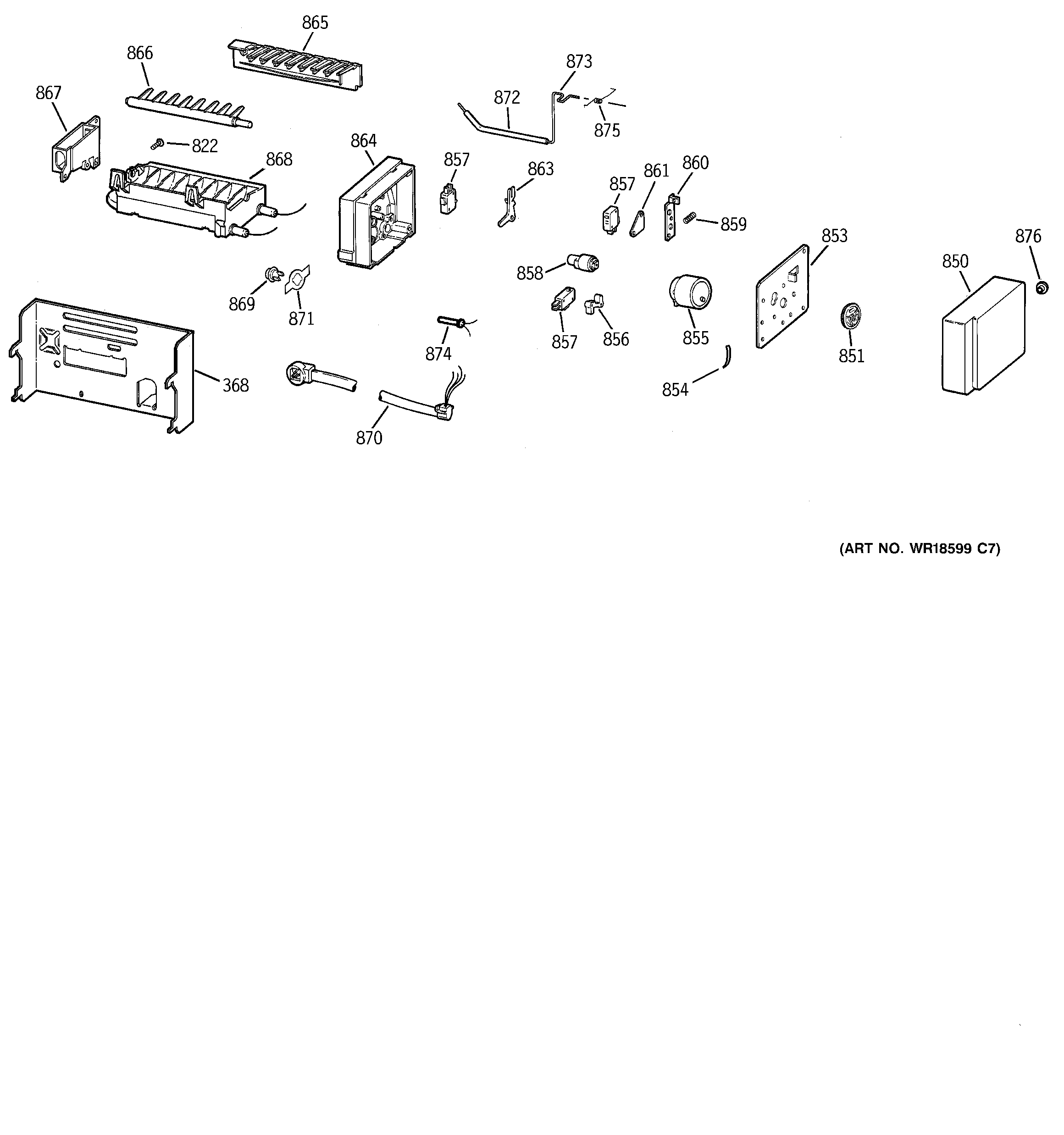 Kenmore 36359472991 icemaker wr30x0328 diagram